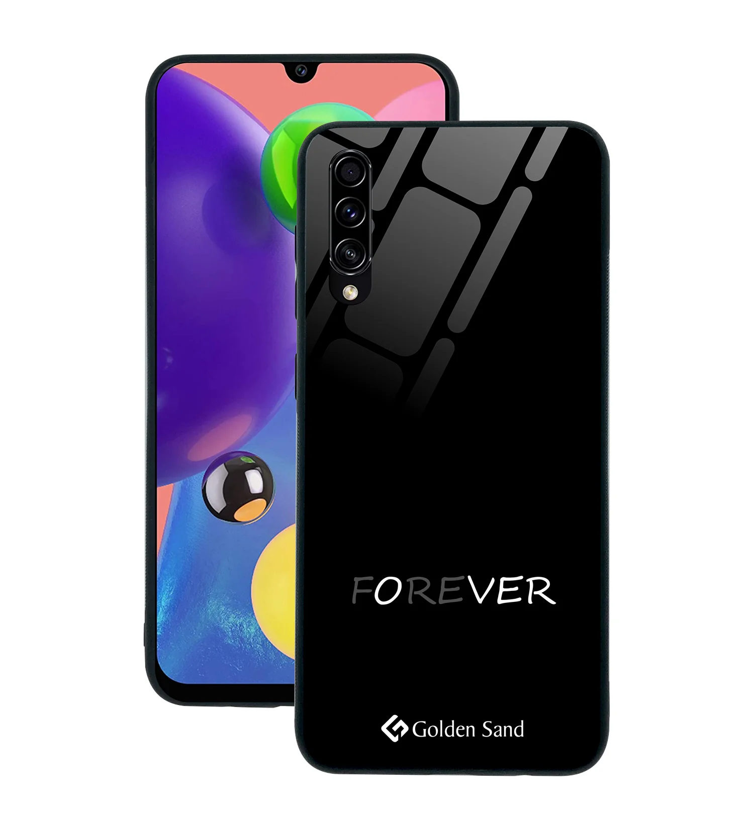 Golden Sand Slim Designer Glass Series For Samsung Galaxy A70s [Quotes 18]