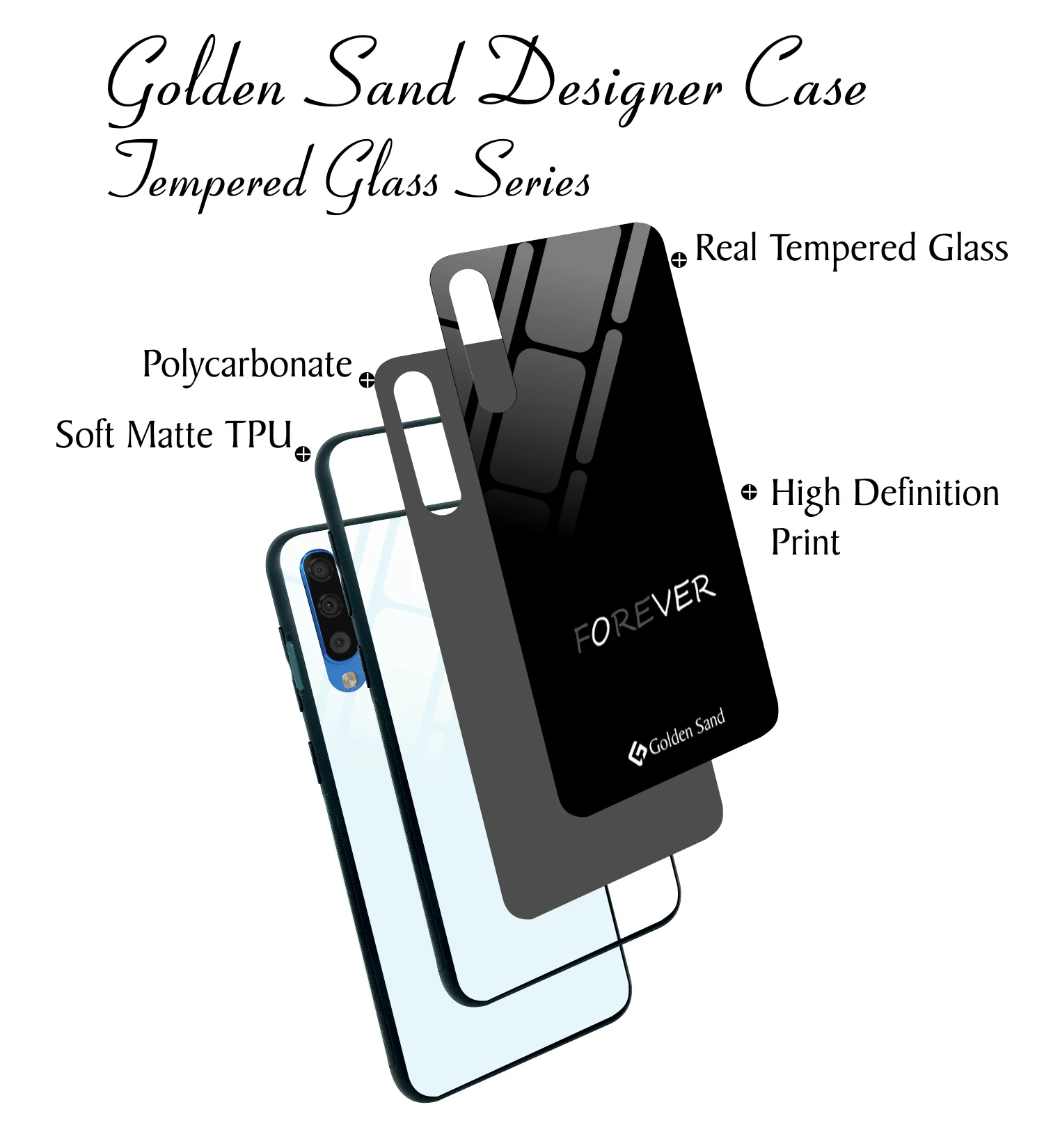 Golden Sand Slim Designer Glass Series For Samsung Galaxy A70s [Quotes 18] - Image 3