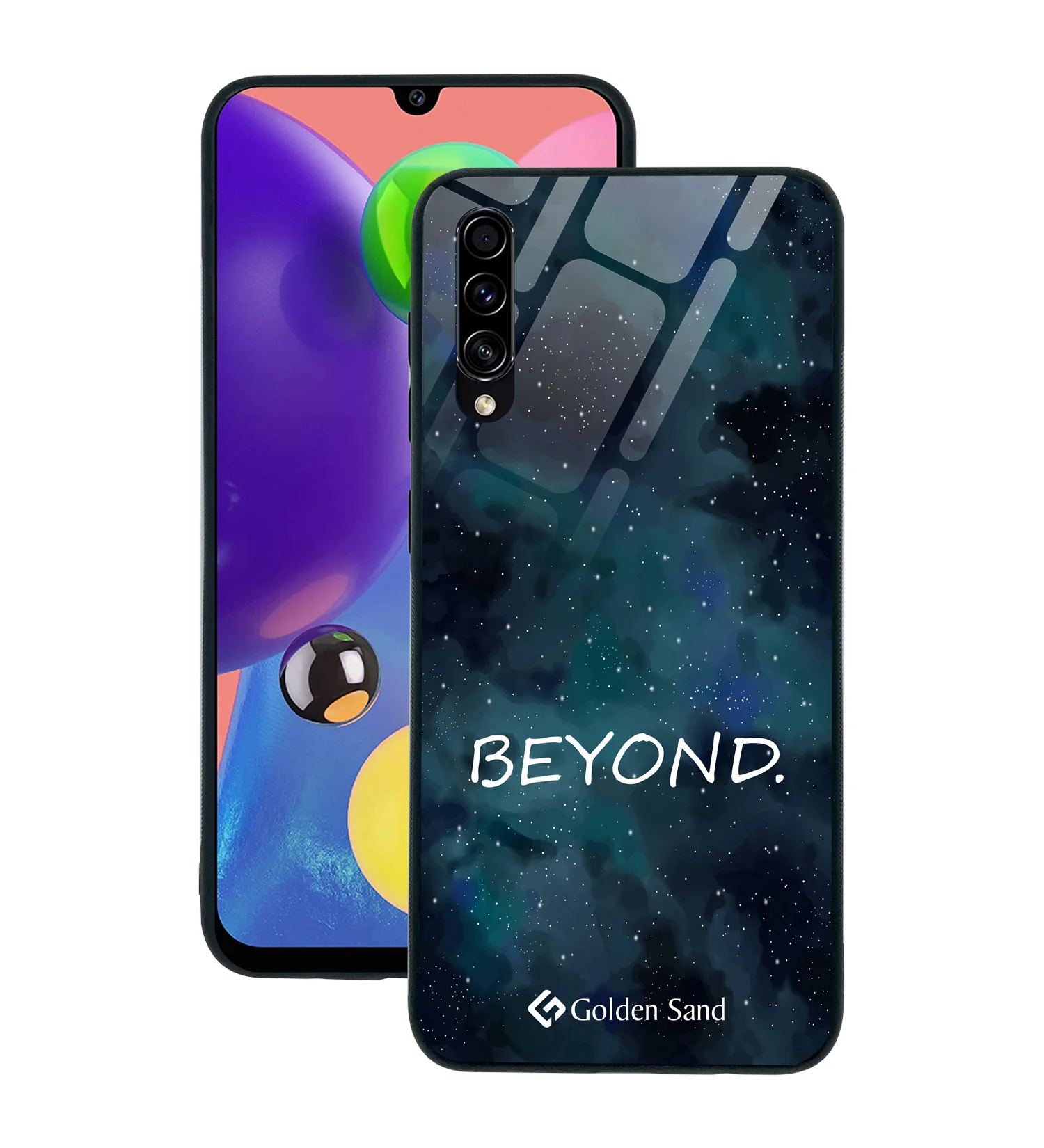 Golden Sand Slim Designer Glass Series For Samsung Galaxy A70s [Quotes 2]