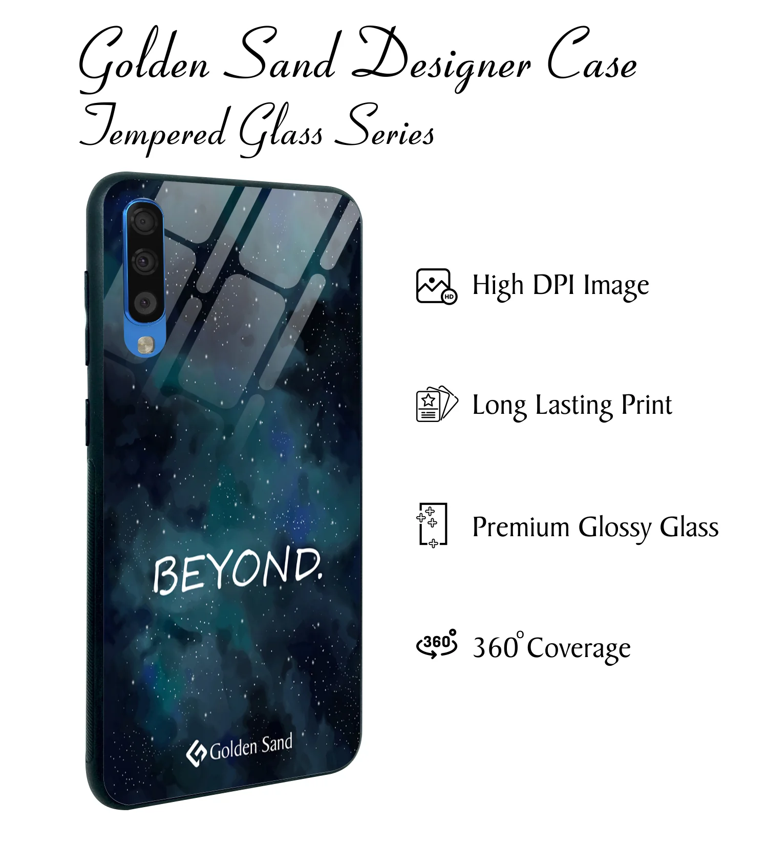 Golden Sand Slim Designer Glass Series For Samsung Galaxy A70s [Quotes 2] - Image 2