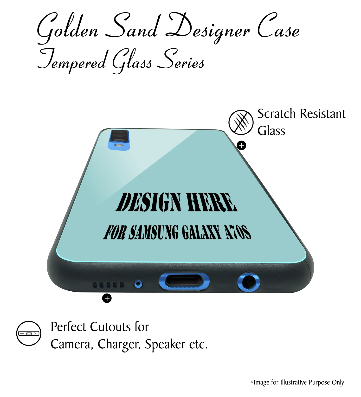 Golden Sand Slim Designer Glass Series For Samsung Galaxy A70s [Quotes 2] - Image 5