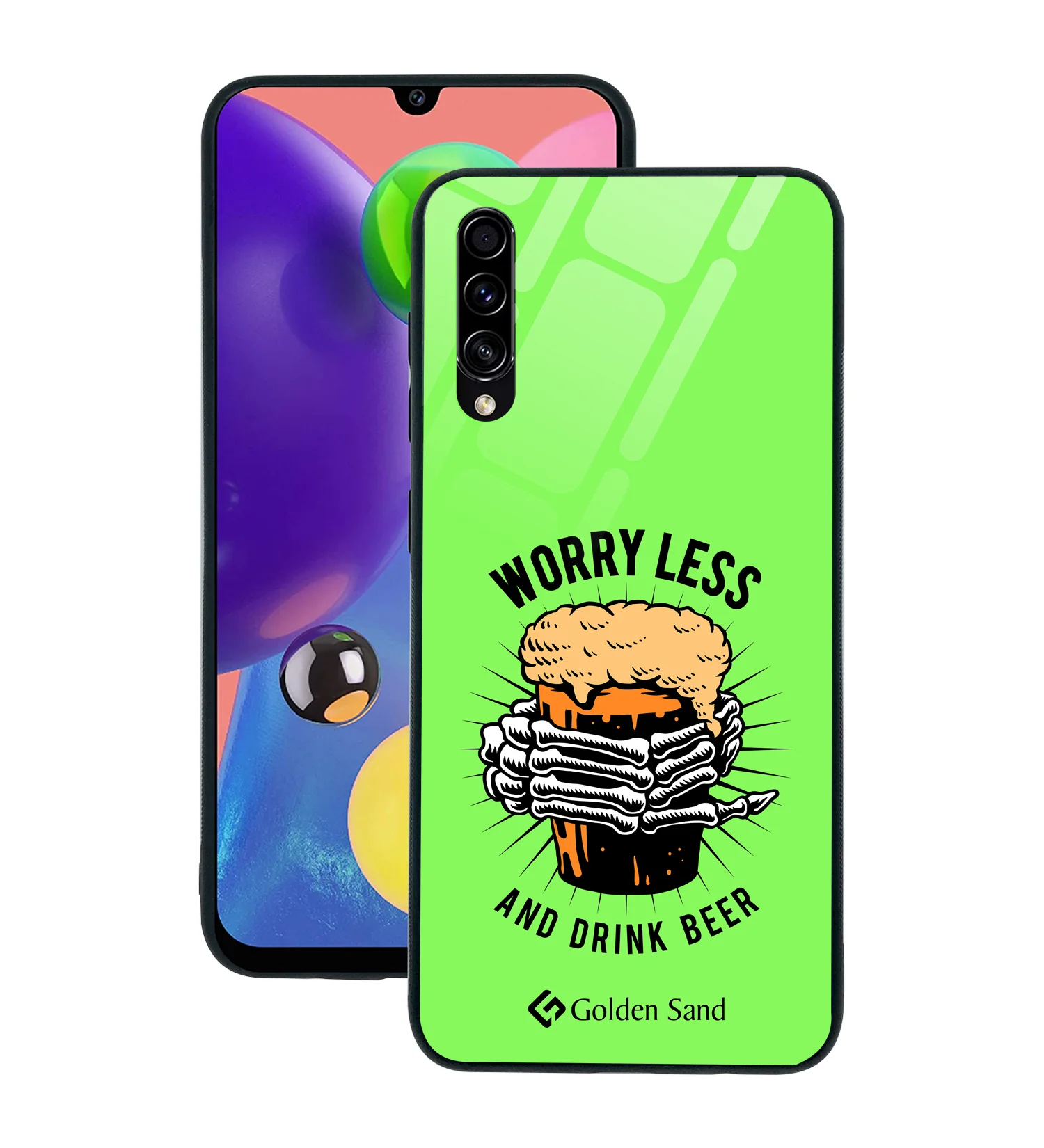 Golden Sand Slim Designer Glass Series For Samsung Galaxy A70s [Quotes 20]