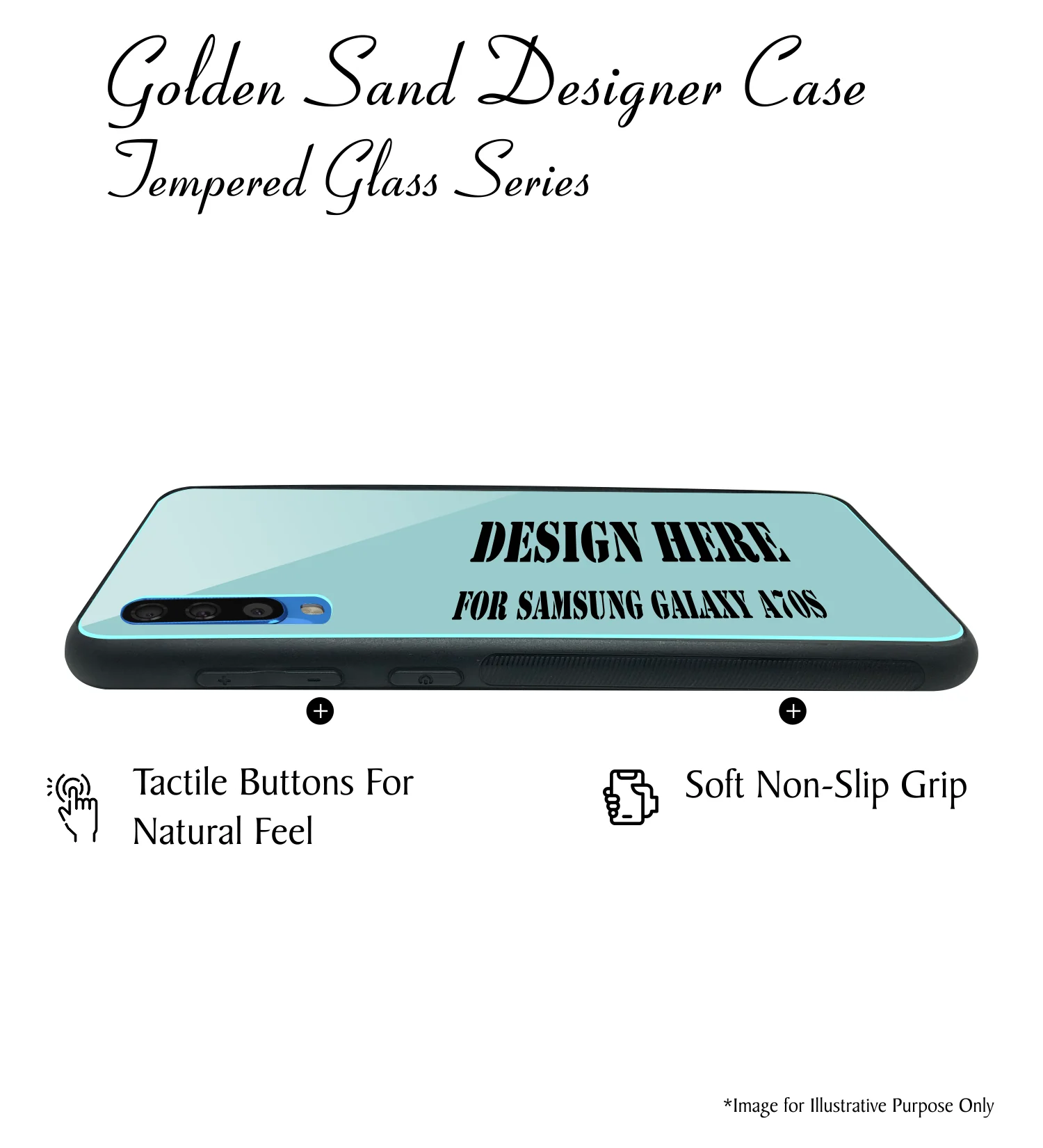 Golden Sand Slim Designer Glass Series For Samsung Galaxy A70s [Quotes 20] - Image 4