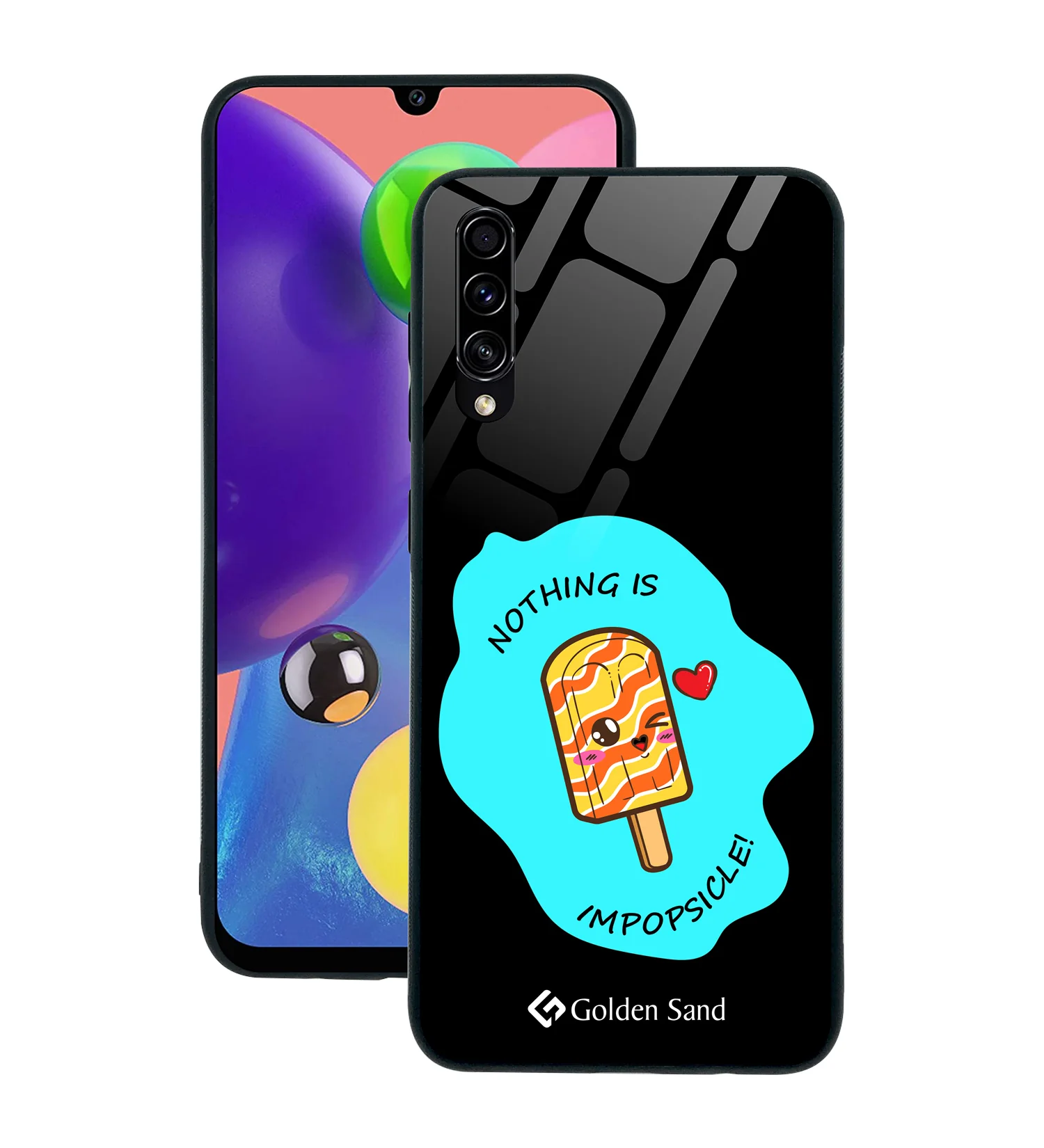 Golden Sand Slim Designer Glass Series For Samsung Galaxy A70s [Quotes 22]
