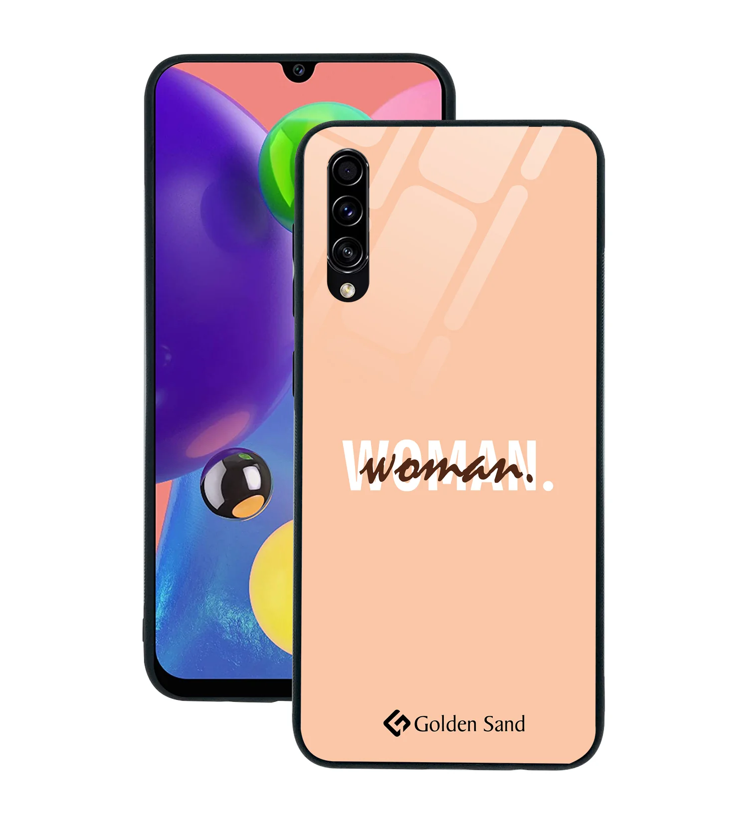 Golden Sand Slim Designer Glass Series For Samsung Galaxy A70s [Quotes 25]