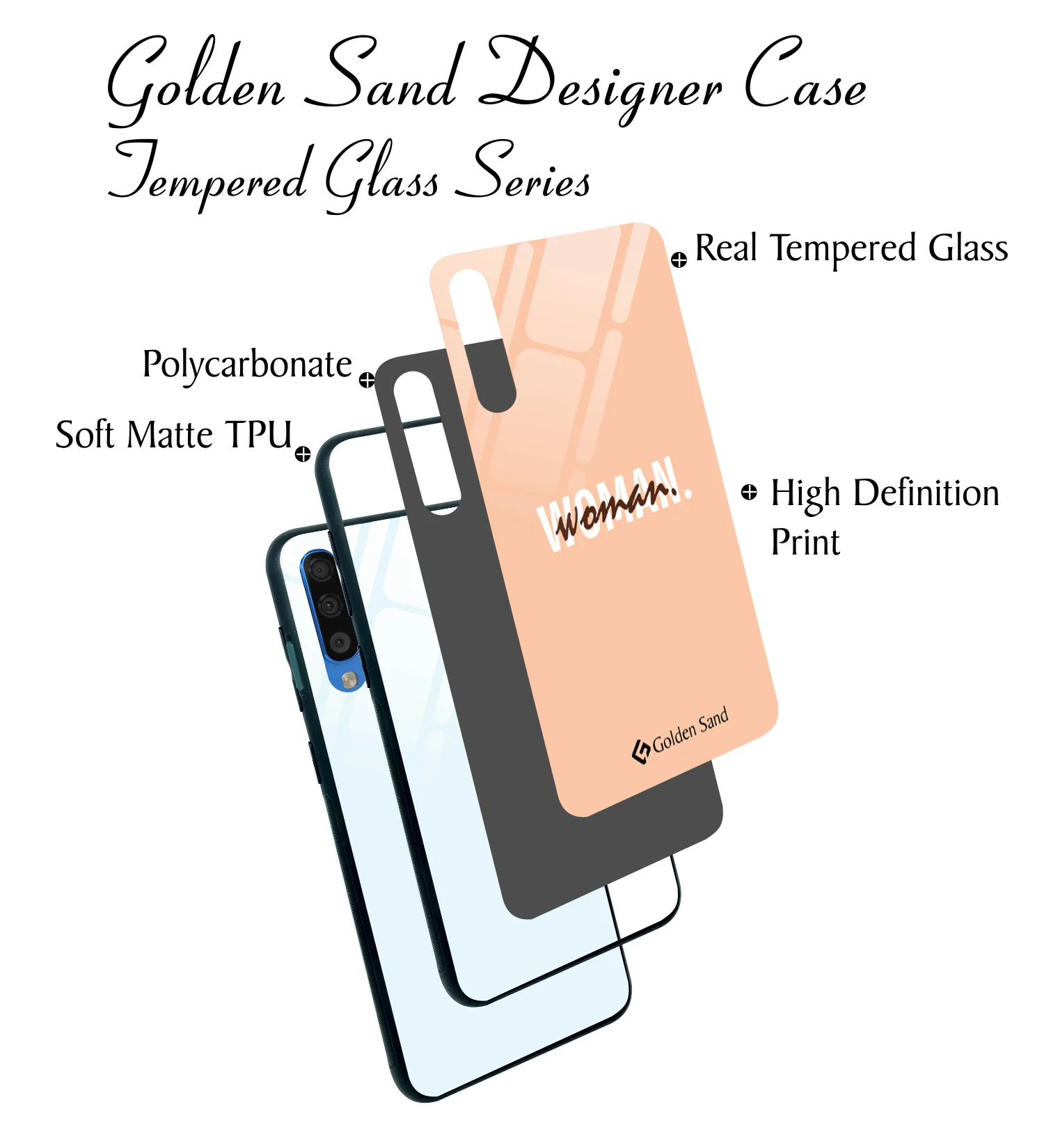 Golden Sand Slim Designer Glass Series For Samsung Galaxy A70s [Quotes 25] - Image 3