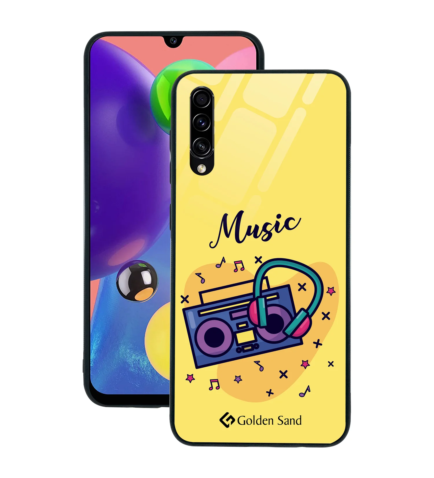 Golden Sand Slim Designer Glass Series For Samsung Galaxy A70s [Radio 2]