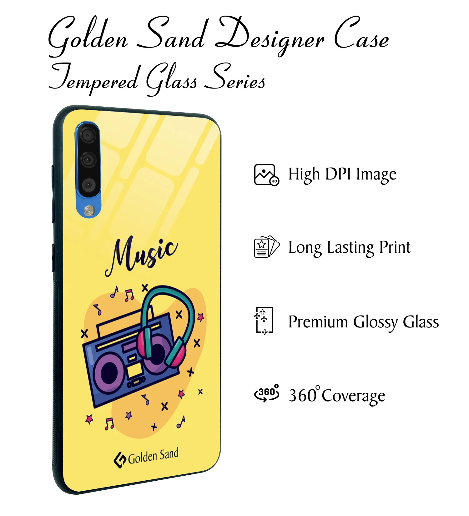 Golden Sand Slim Designer Glass Series For Samsung Galaxy A70s [Radio 2] - Image 2