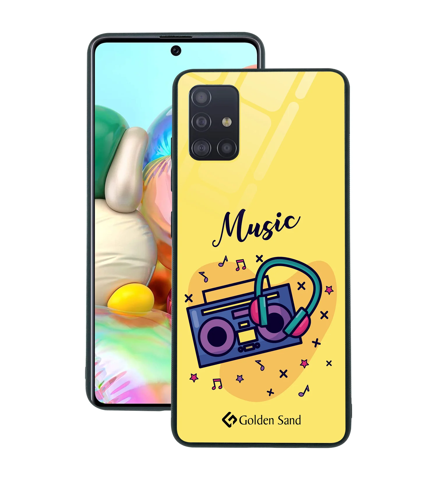 Golden Sand Slim Designer Glass Series For Samsung Galaxy A71 [Radio 2]