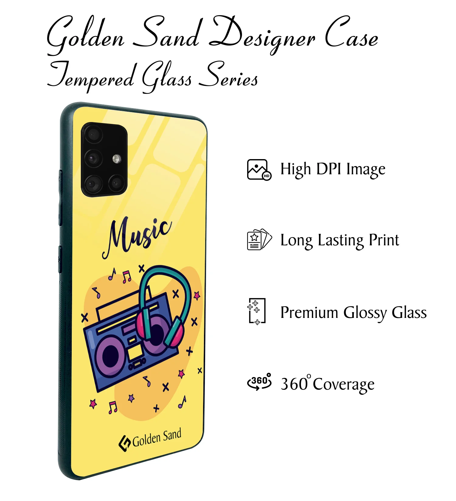Golden Sand Slim Designer Glass Series For Samsung Galaxy A71 [Radio 2] - Image 2