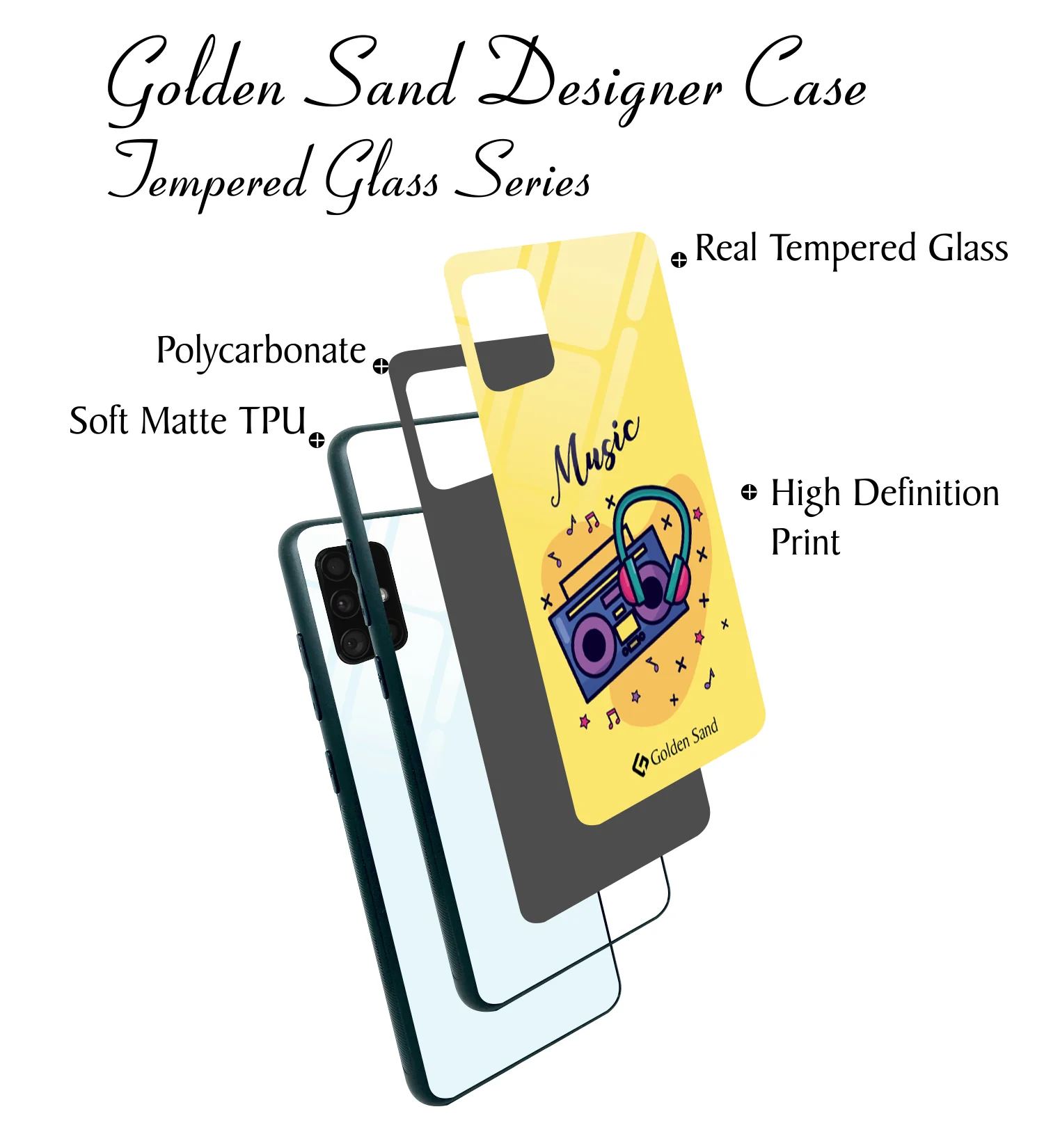 Golden Sand Slim Designer Glass Series For Samsung Galaxy A71 [Radio 2] - Image 3