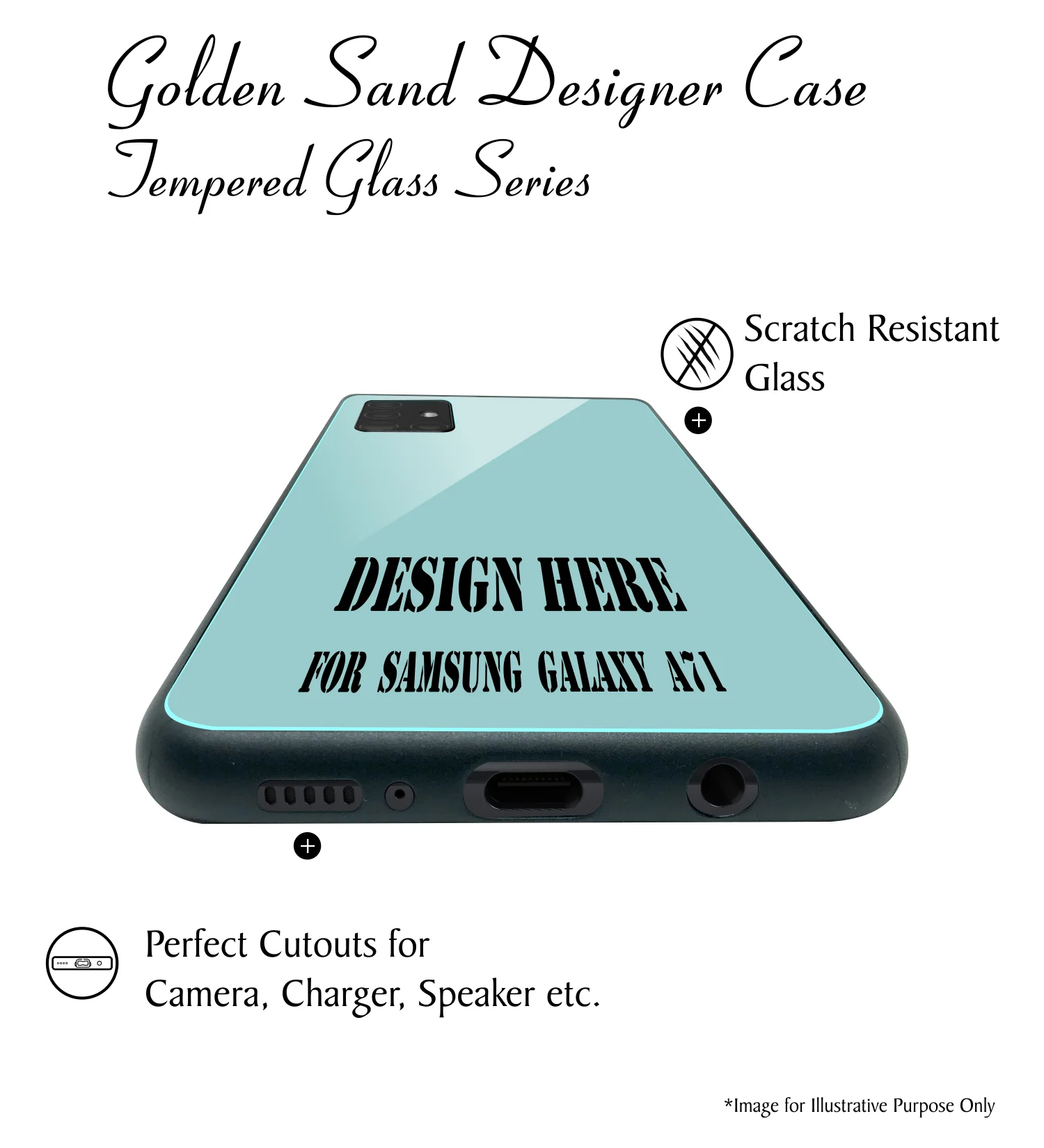 Golden Sand Slim Designer Glass Series For Samsung Galaxy A71 [Radio 2] - Image 5