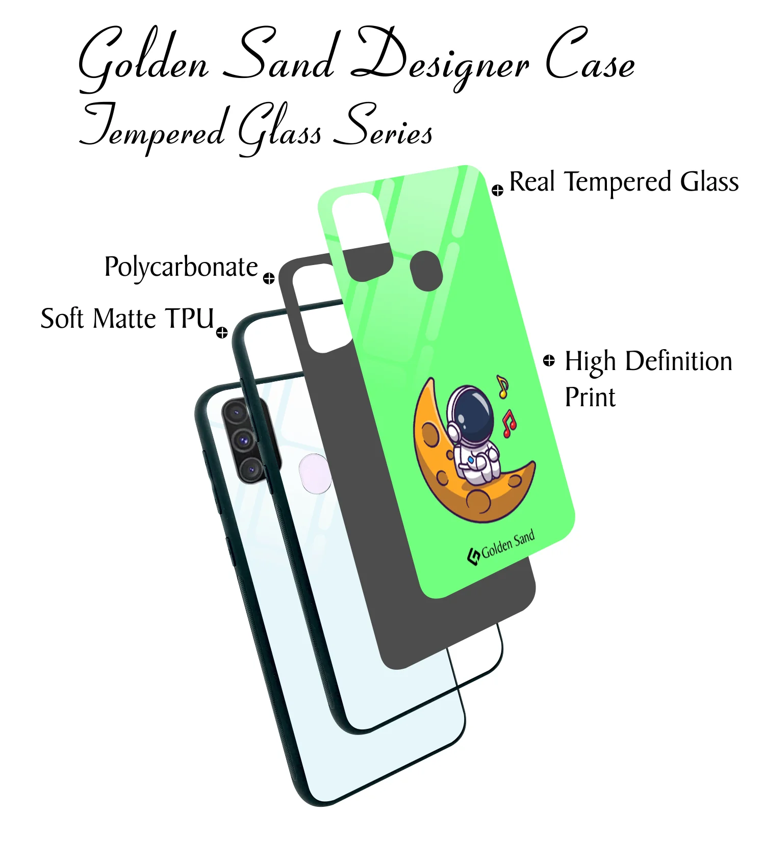 Golden Sand Slim Designer Glass Series For Samsung Galaxy M30s [Cartoon 1] - Image 3