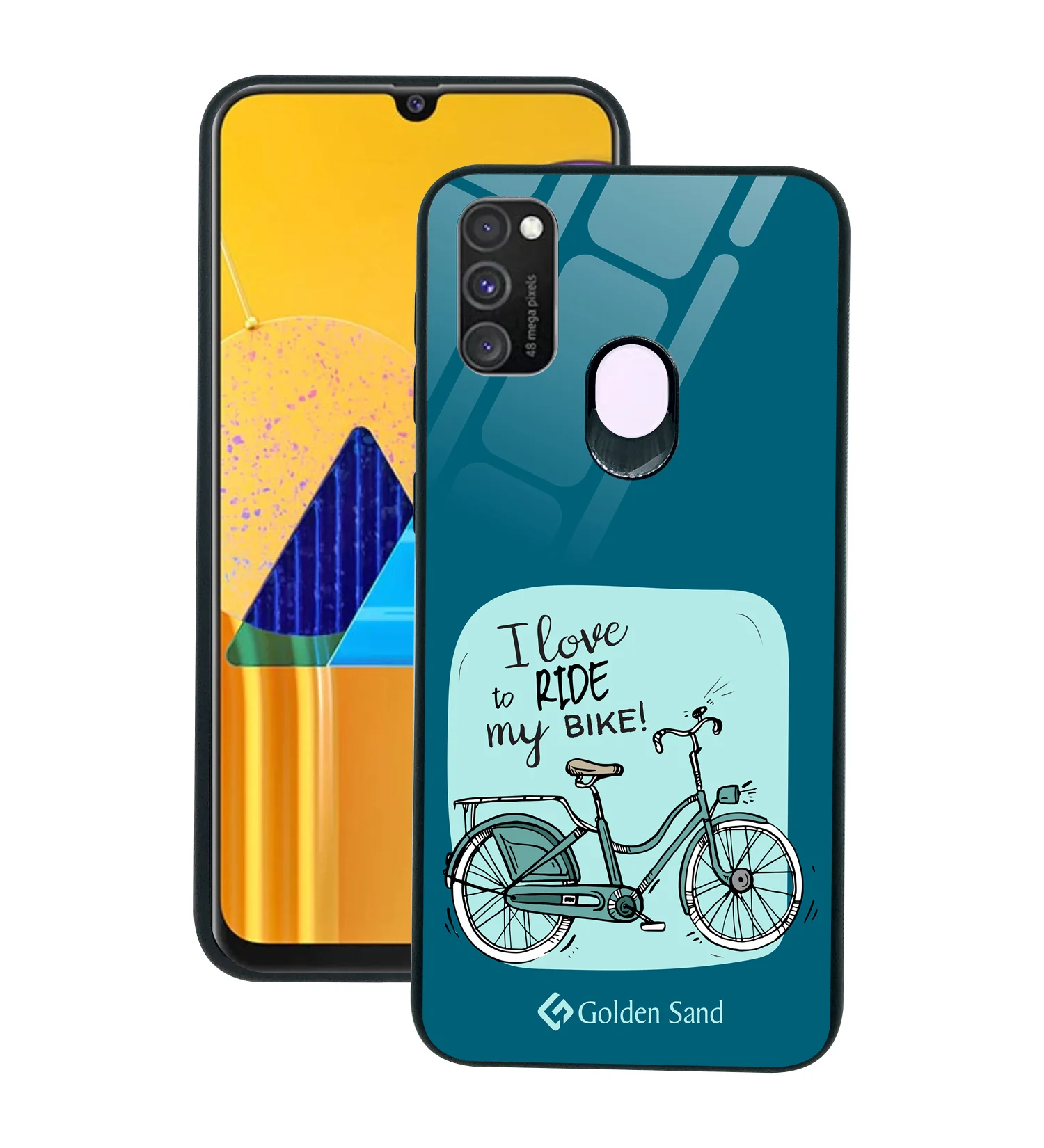 Golden Sand Slim Designer Glass Series For Samsung Galaxy M30s [Quotes 12]