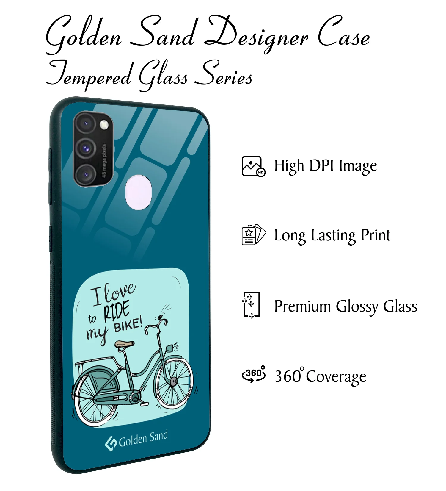 Golden Sand Slim Designer Glass Series For Samsung Galaxy M30s [Quotes 12] - Image 2