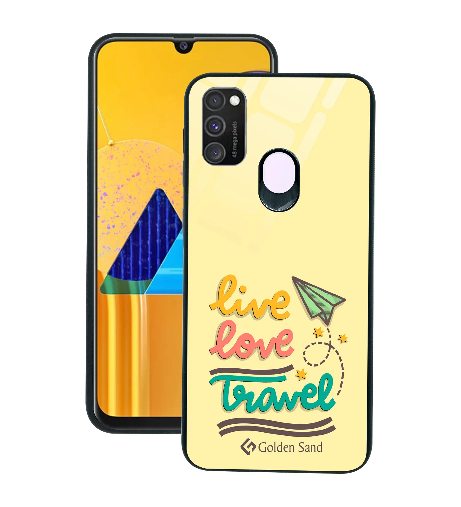 Golden Sand Slim Designer Glass Series For Samsung Galaxy M30s [Quotes 13]