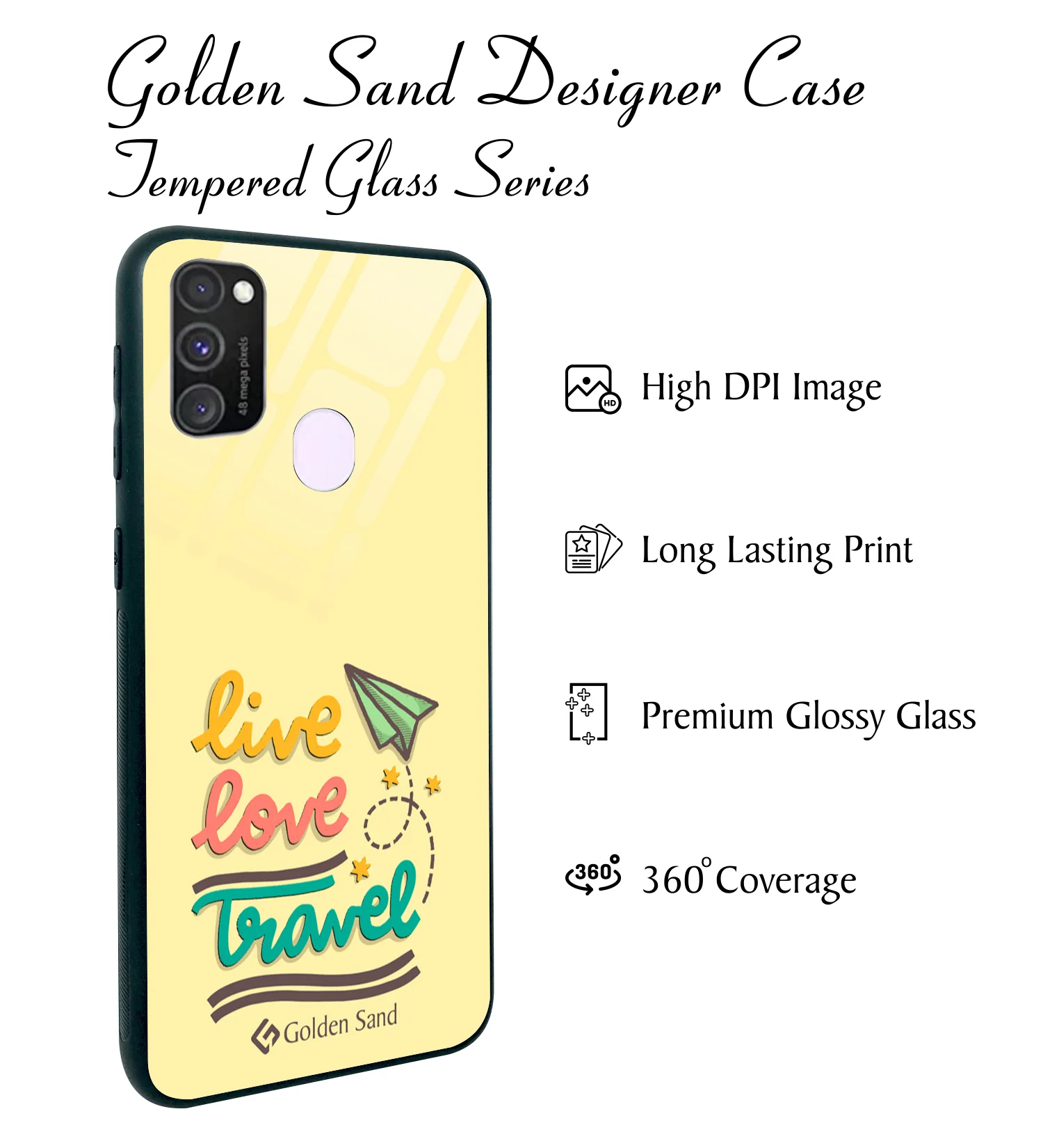 Golden Sand Slim Designer Glass Series For Samsung Galaxy M30s [Quotes 13] - Image 2