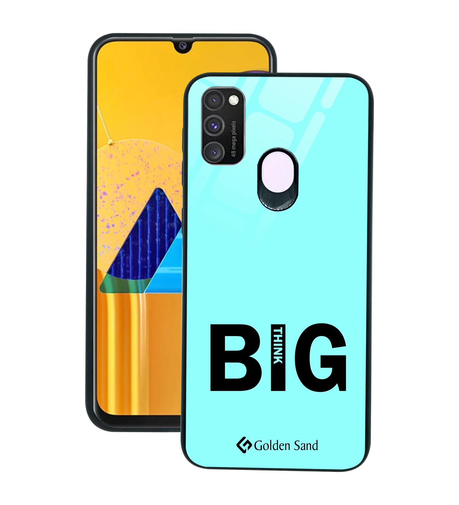 Golden Sand Slim Designer Glass Series For Samsung Galaxy M30s [Quotes 16]