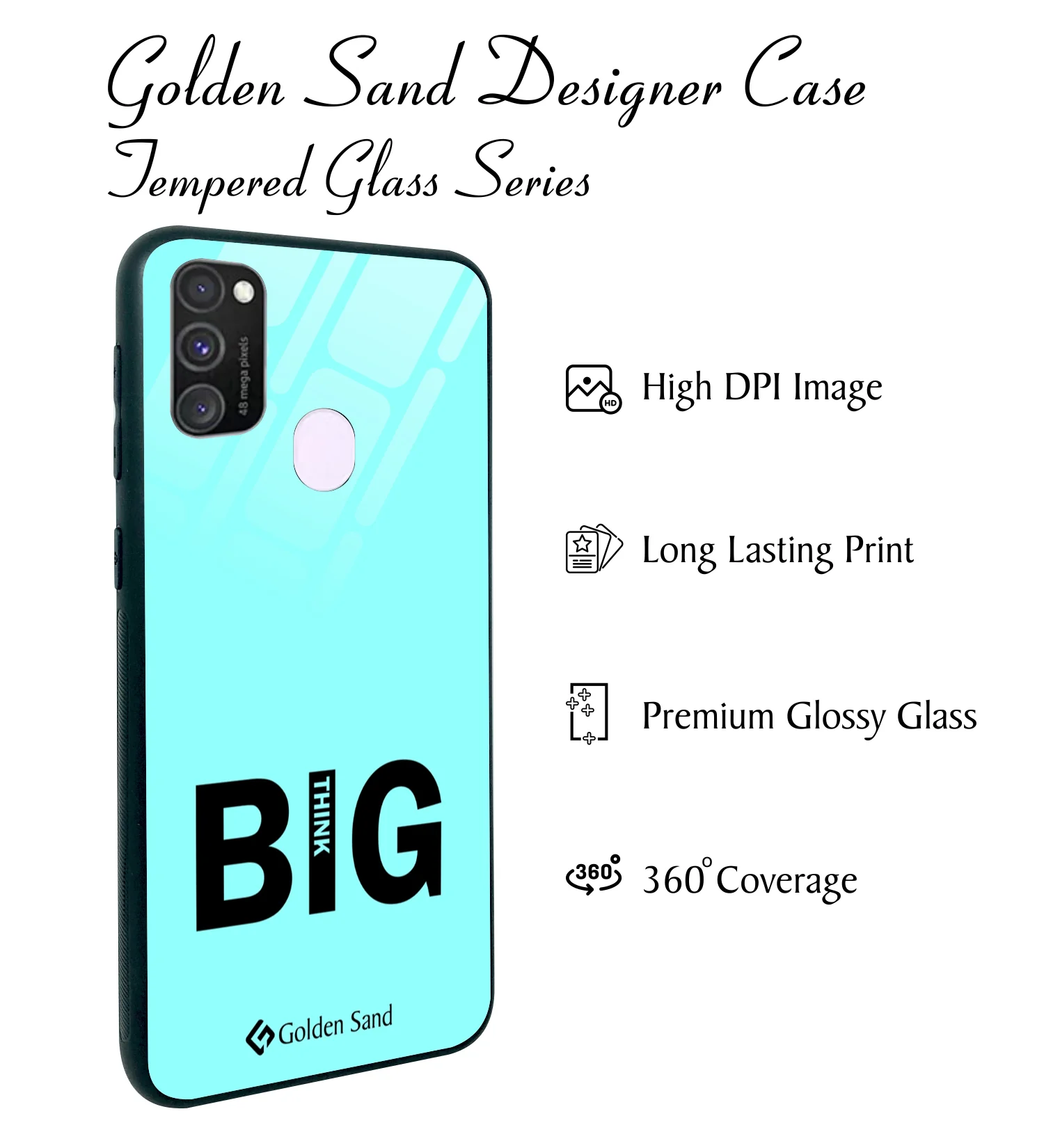 Golden Sand Slim Designer Glass Series For Samsung Galaxy M30s [Quotes 16] - Image 2