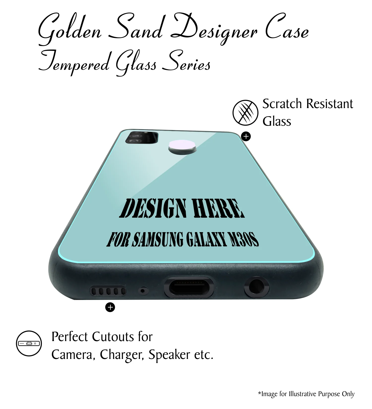 Golden Sand Slim Designer Glass Series For Samsung Galaxy M30s [Quotes 16] - Image 5