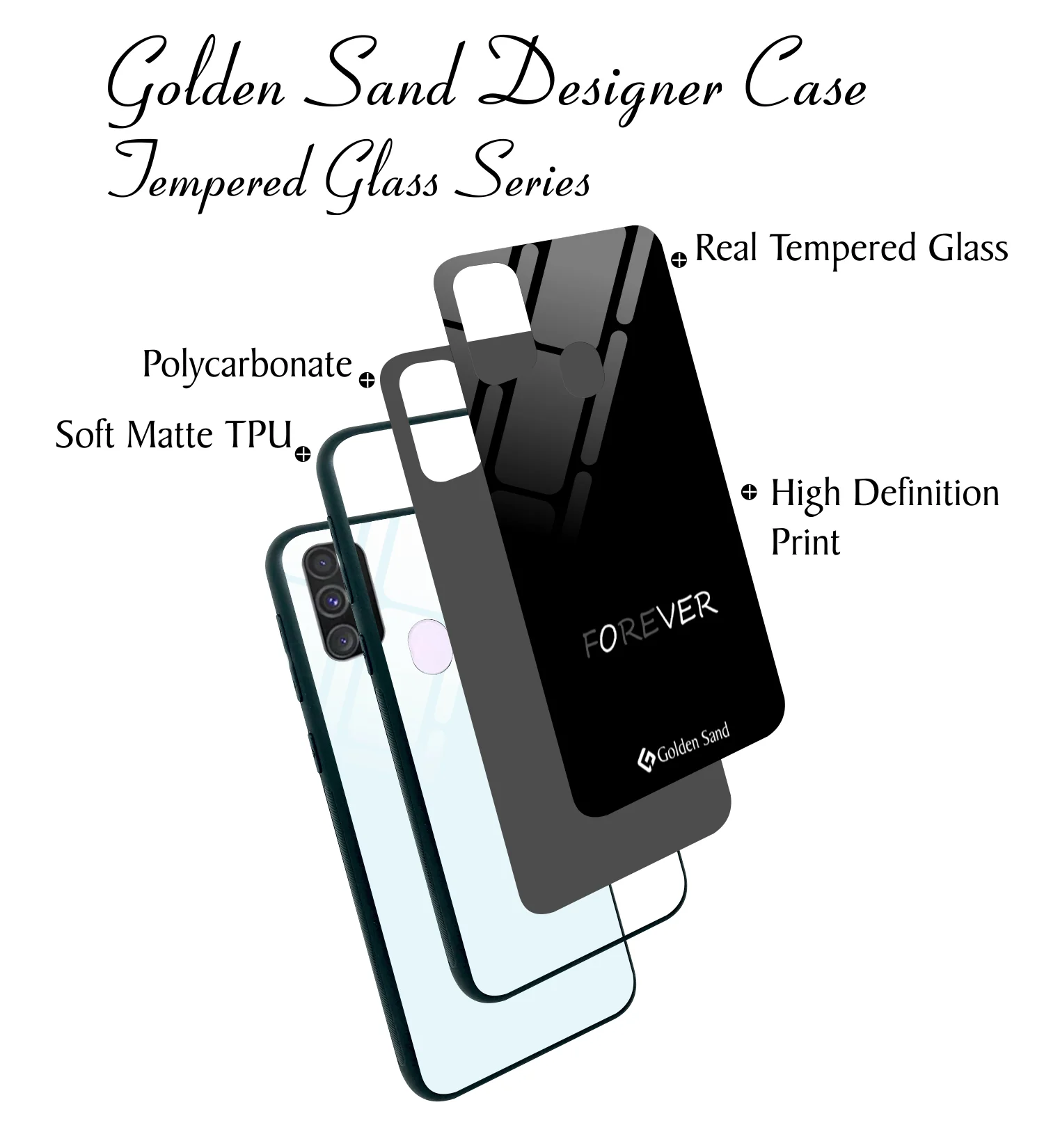 Golden Sand Slim Designer Glass Series For Samsung Galaxy M30s [Quotes 18] - Image 3