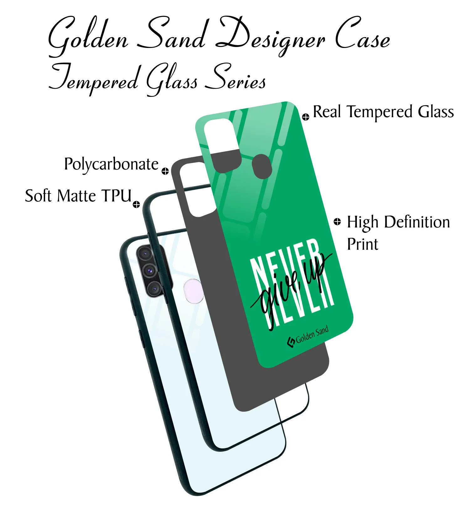 Golden Sand Slim Designer Glass Series For Samsung Galaxy M30s [Quotes 19] - Image 3