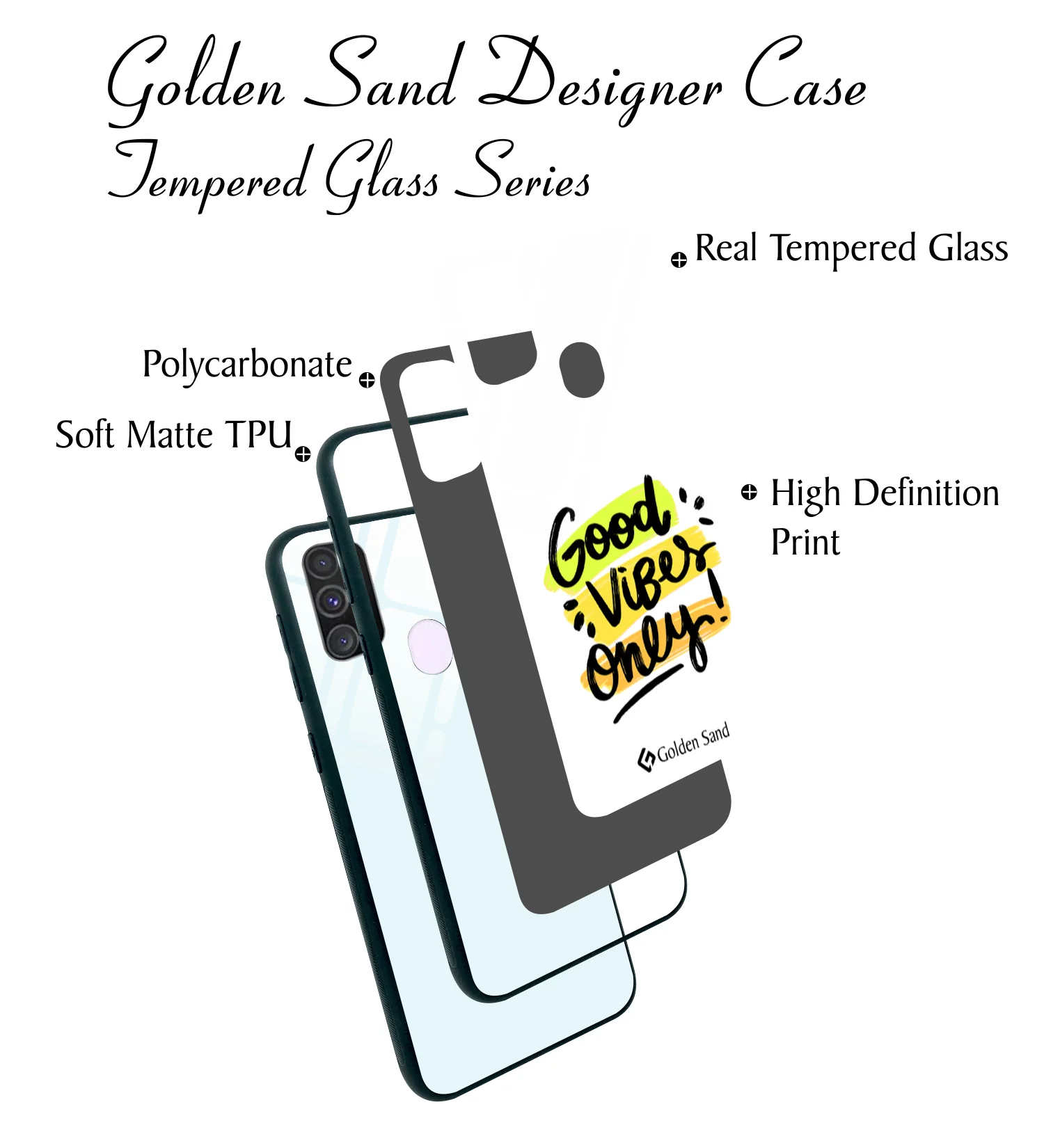 Golden Sand Slim Designer Glass Series For Samsung Galaxy M30s [Quotes 21] - Image 3