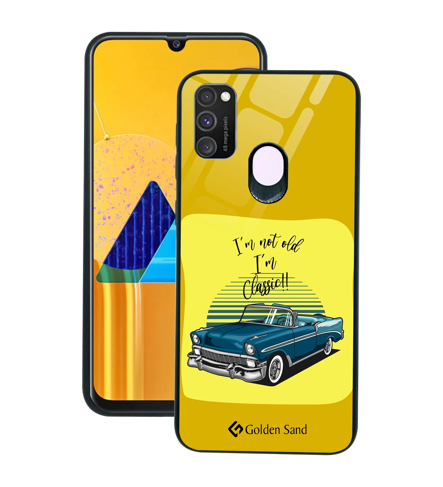 Golden Sand Slim Designer Glass Series For Samsung Galaxy M30s [Quotes 23]