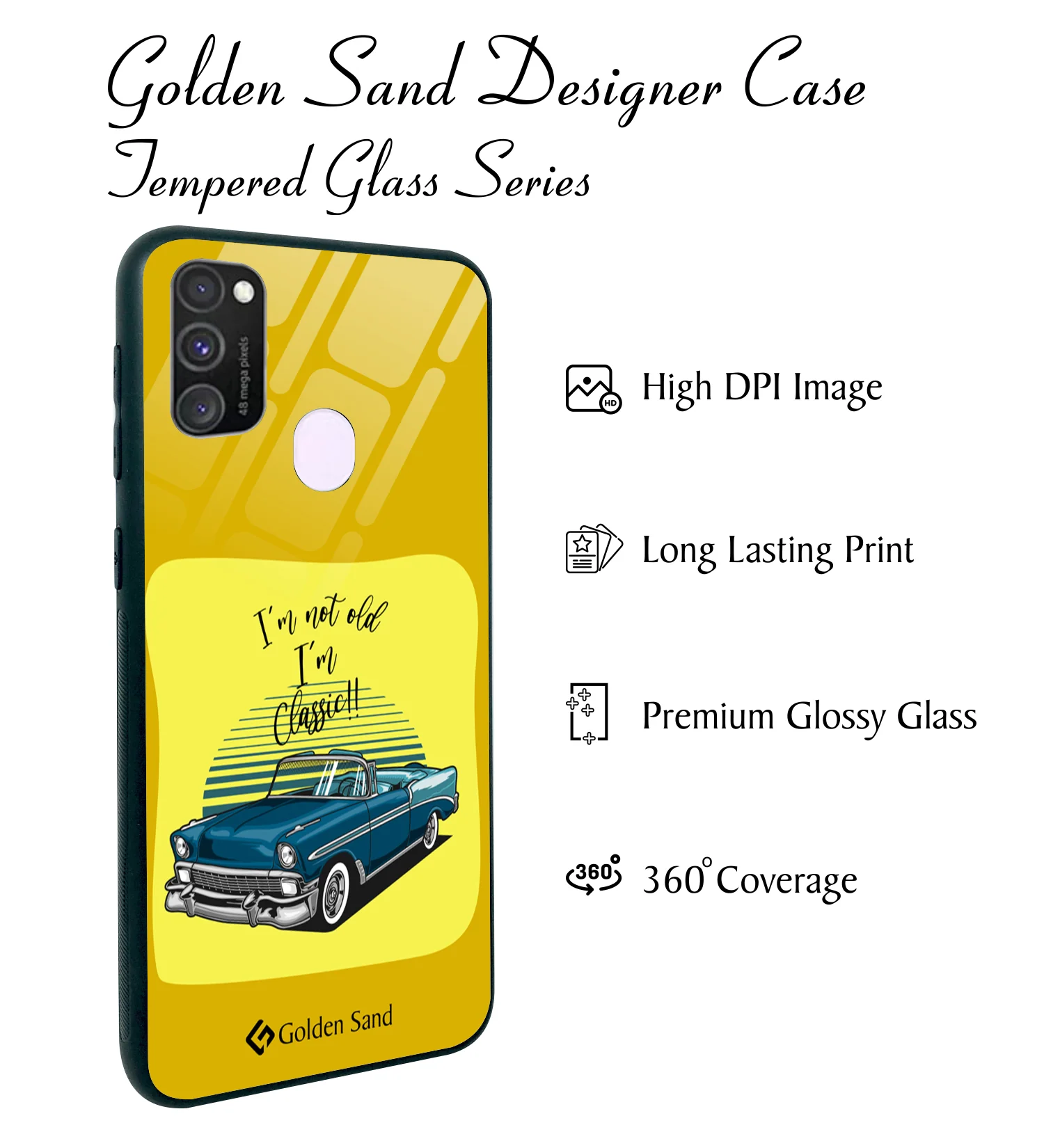 Golden Sand Slim Designer Glass Series For Samsung Galaxy M30s [Quotes 23] - Image 2
