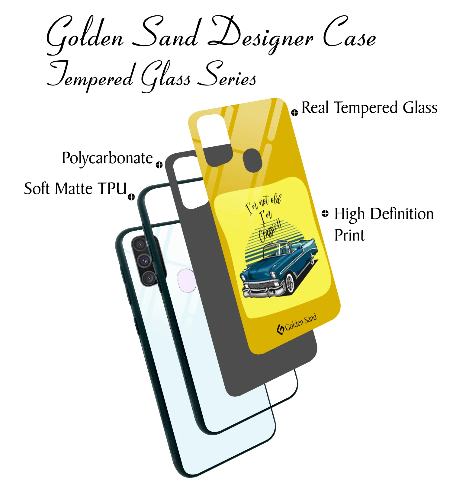 Golden Sand Slim Designer Glass Series For Samsung Galaxy M30s [Quotes 23] - Image 3