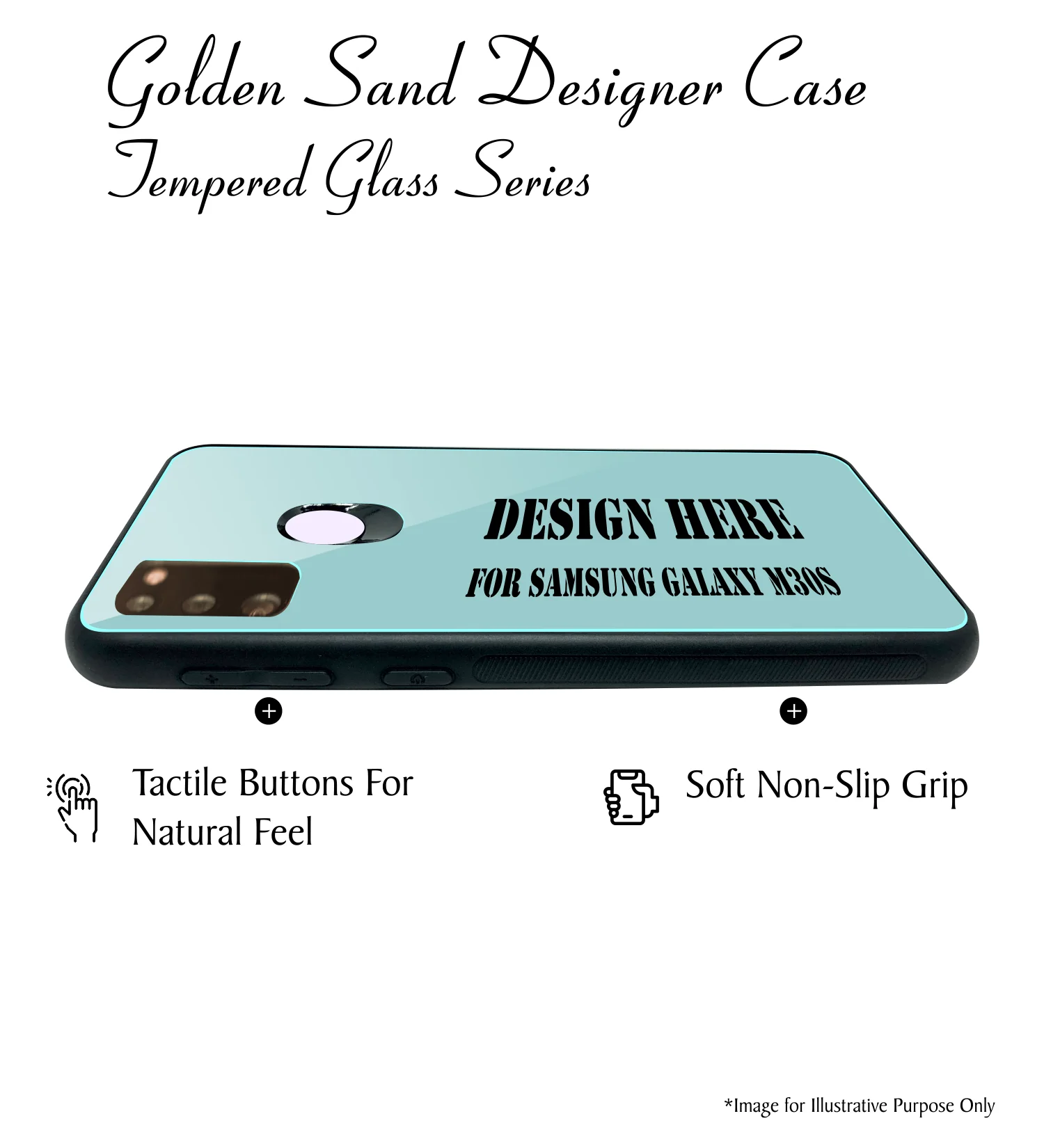 Golden Sand Slim Designer Glass Series For Samsung Galaxy M30s [Quotes 23] - Image 4