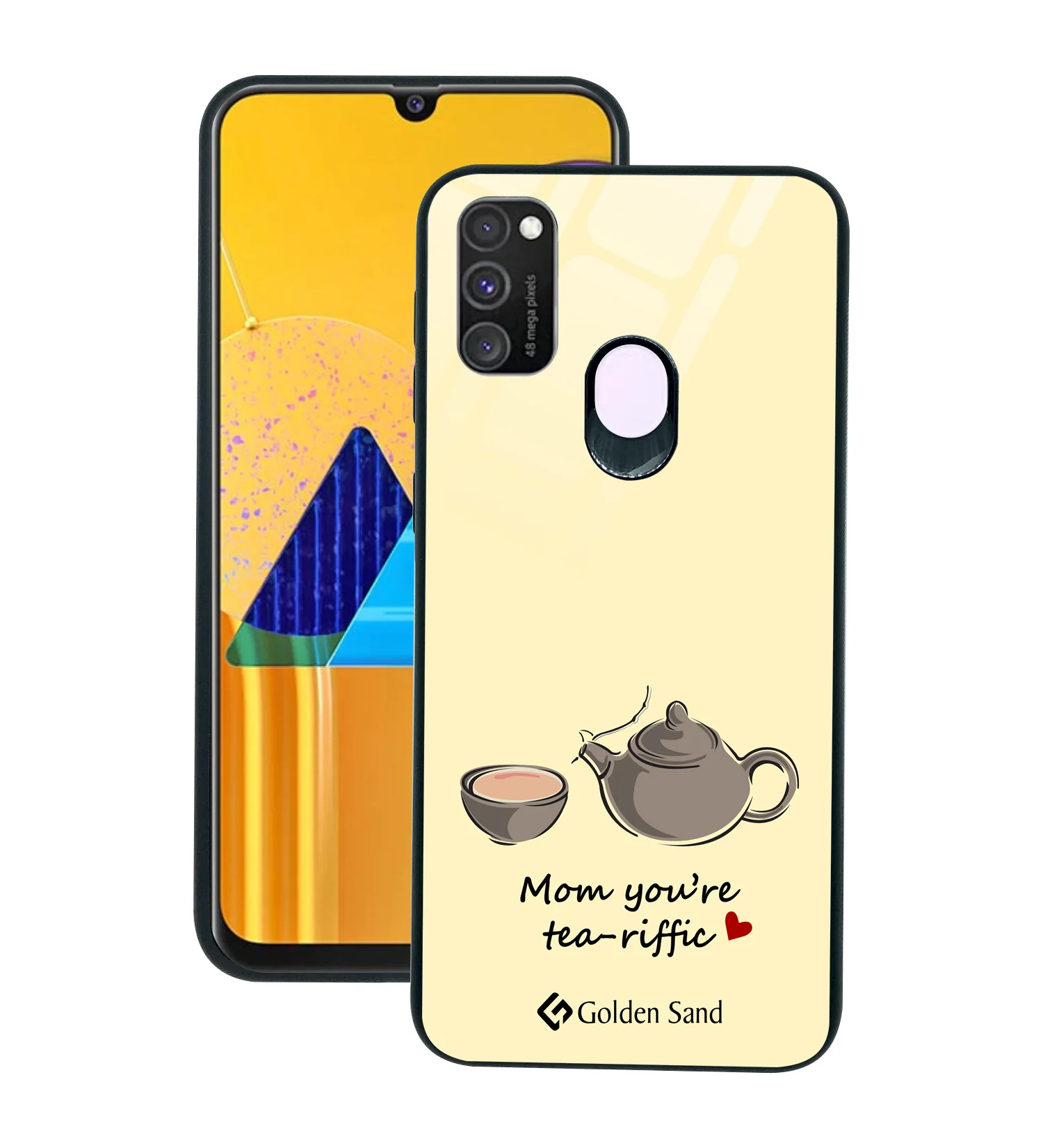 Golden Sand Slim Designer Glass Series For Samsung Galaxy M30s [Quotes 27]