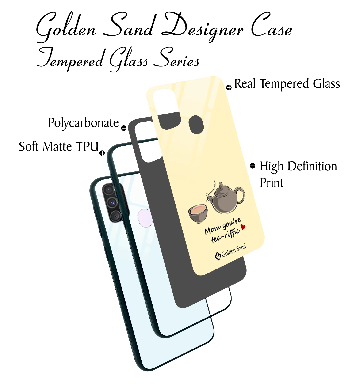 Golden Sand Slim Designer Glass Series For Samsung Galaxy M30s [Quotes 27] - Image 3