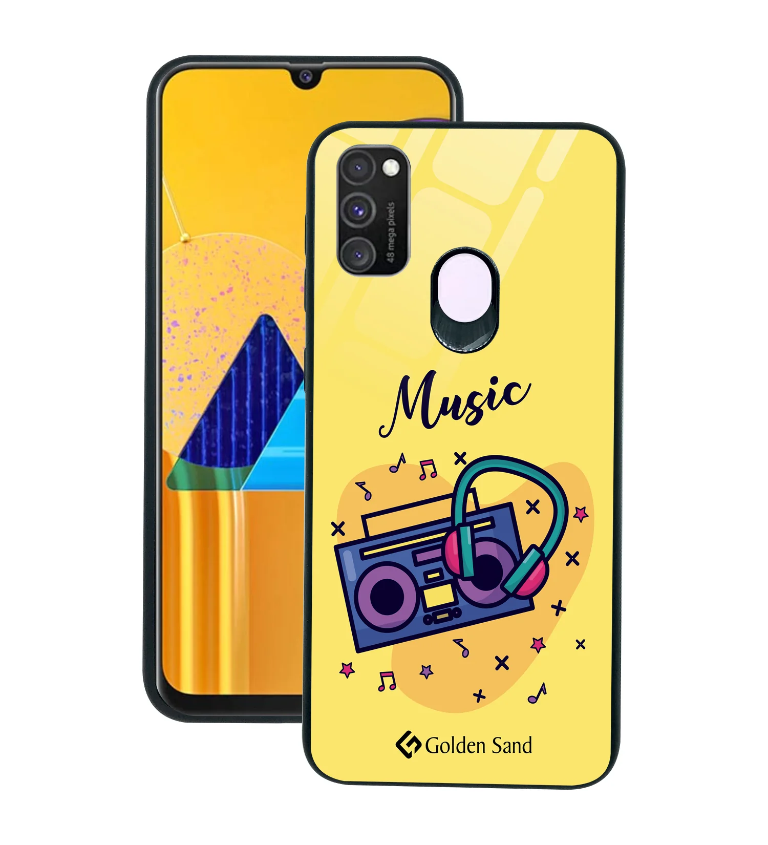 Golden Sand Slim Designer Glass Series For Samsung Galaxy M30s [Radio 2]