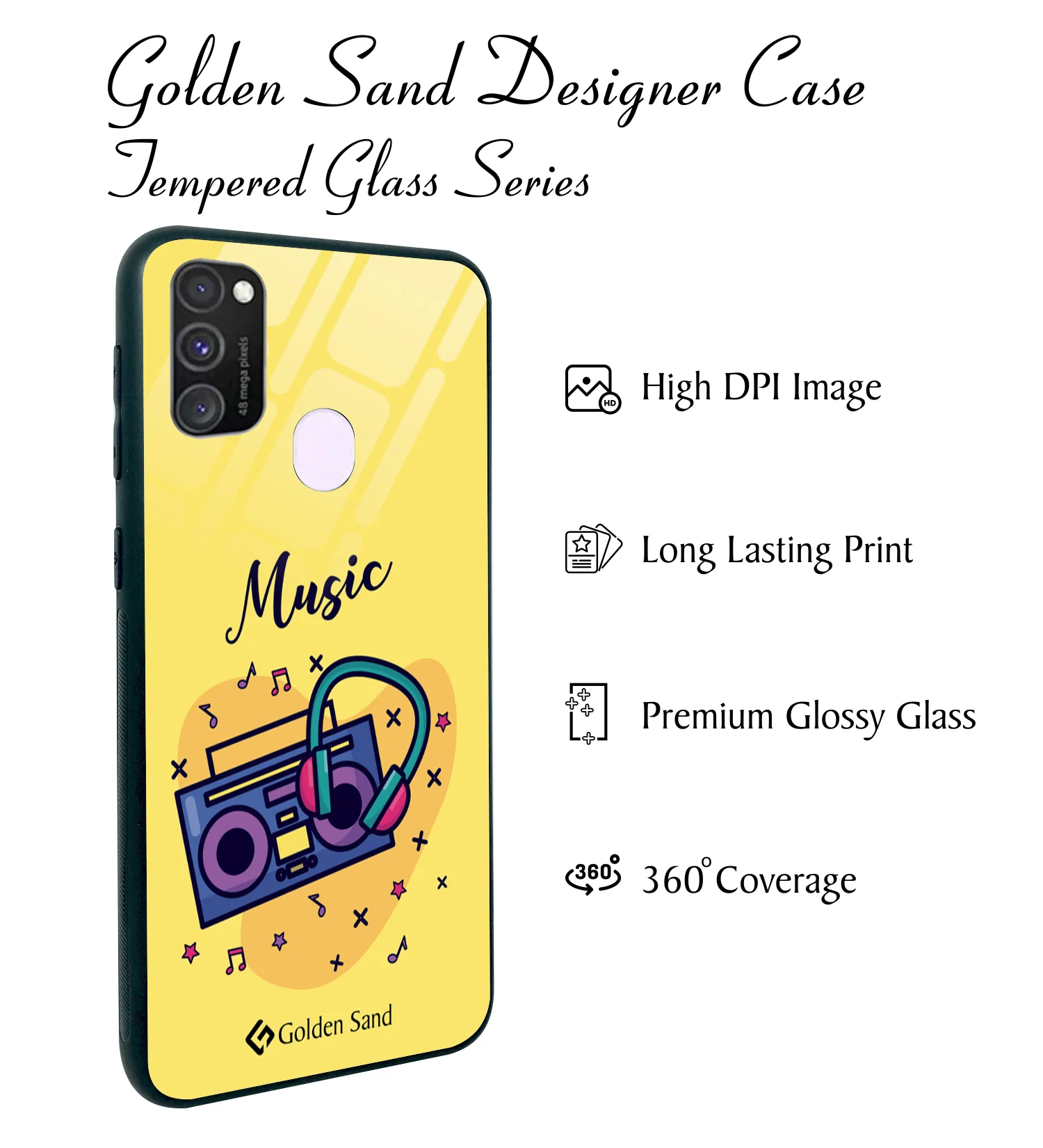 Golden Sand Slim Designer Glass Series For Samsung Galaxy M30s [Radio 2] - Image 2