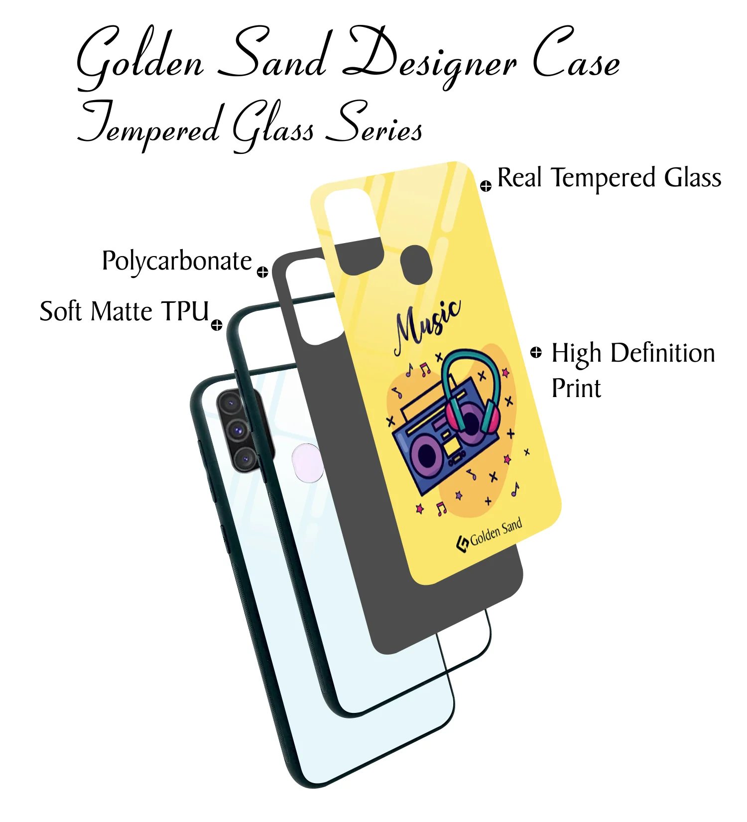 Golden Sand Slim Designer Glass Series For Samsung Galaxy M30s [Radio 2] - Image 3