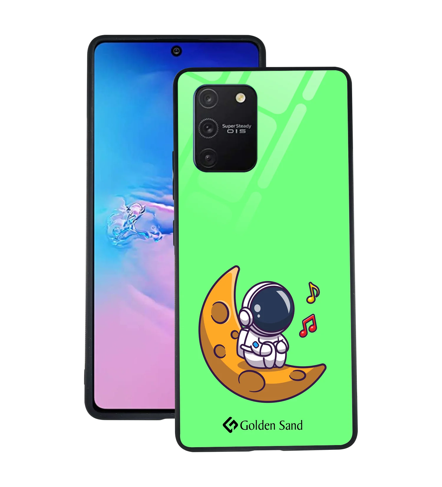 Golden Sand Slim Designer Glass Series For Samsung Galaxy S10 Lite [Cartoon 1]