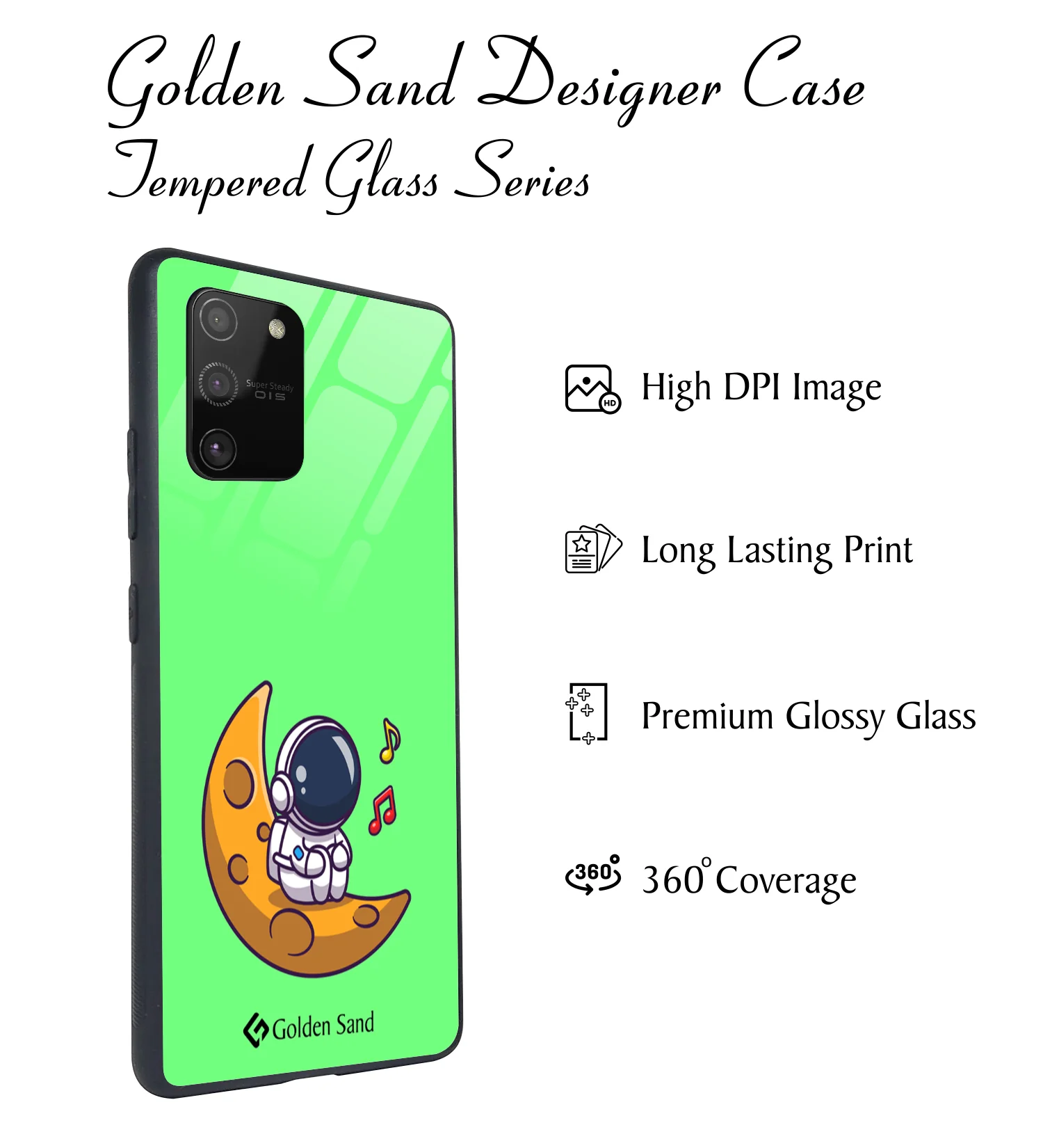 Golden Sand Slim Designer Glass Series For Samsung Galaxy S10 Lite [Cartoon 1] - Image 2