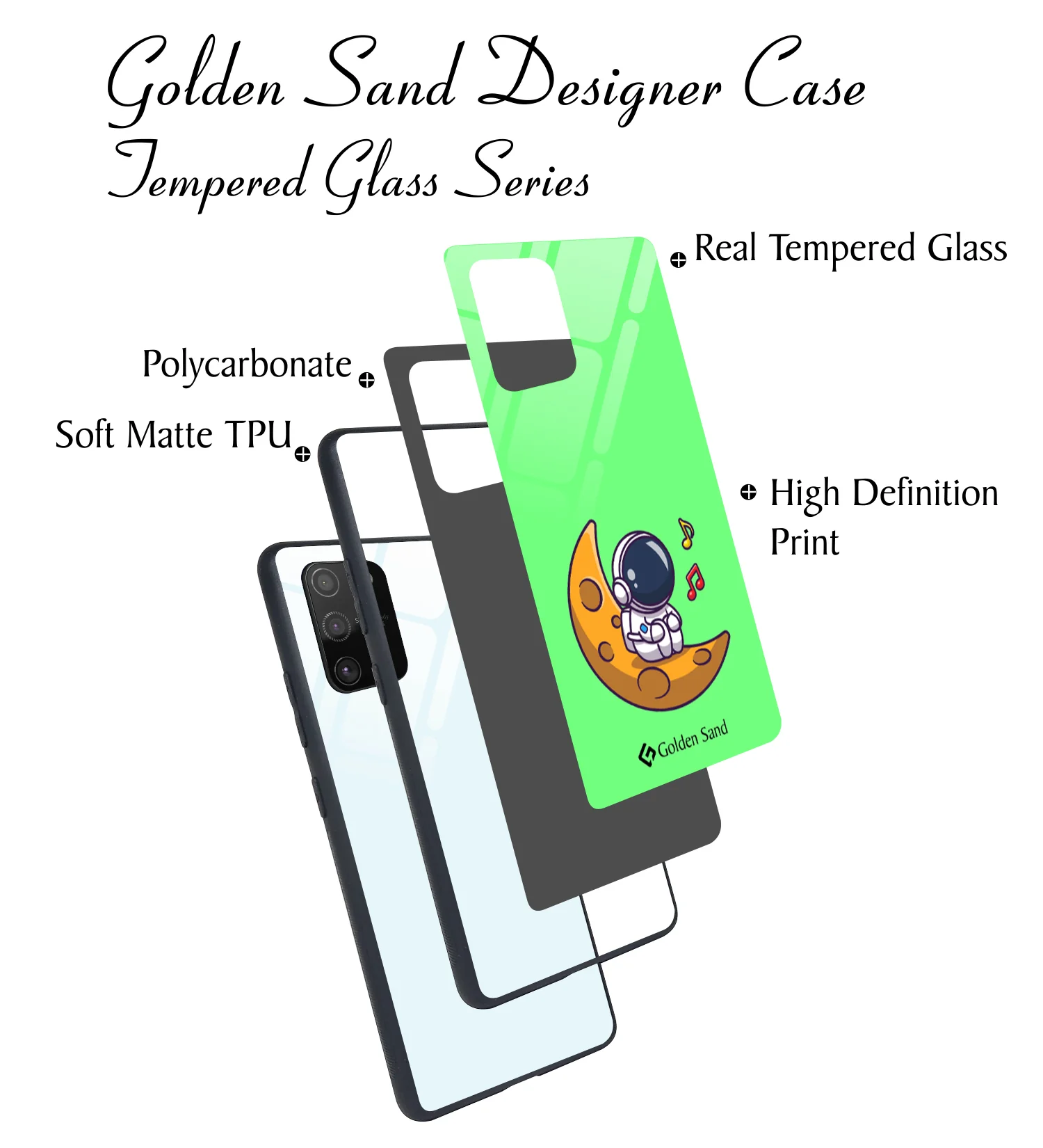 Golden Sand Slim Designer Glass Series For Samsung Galaxy S10 Lite [Cartoon 1] - Image 3