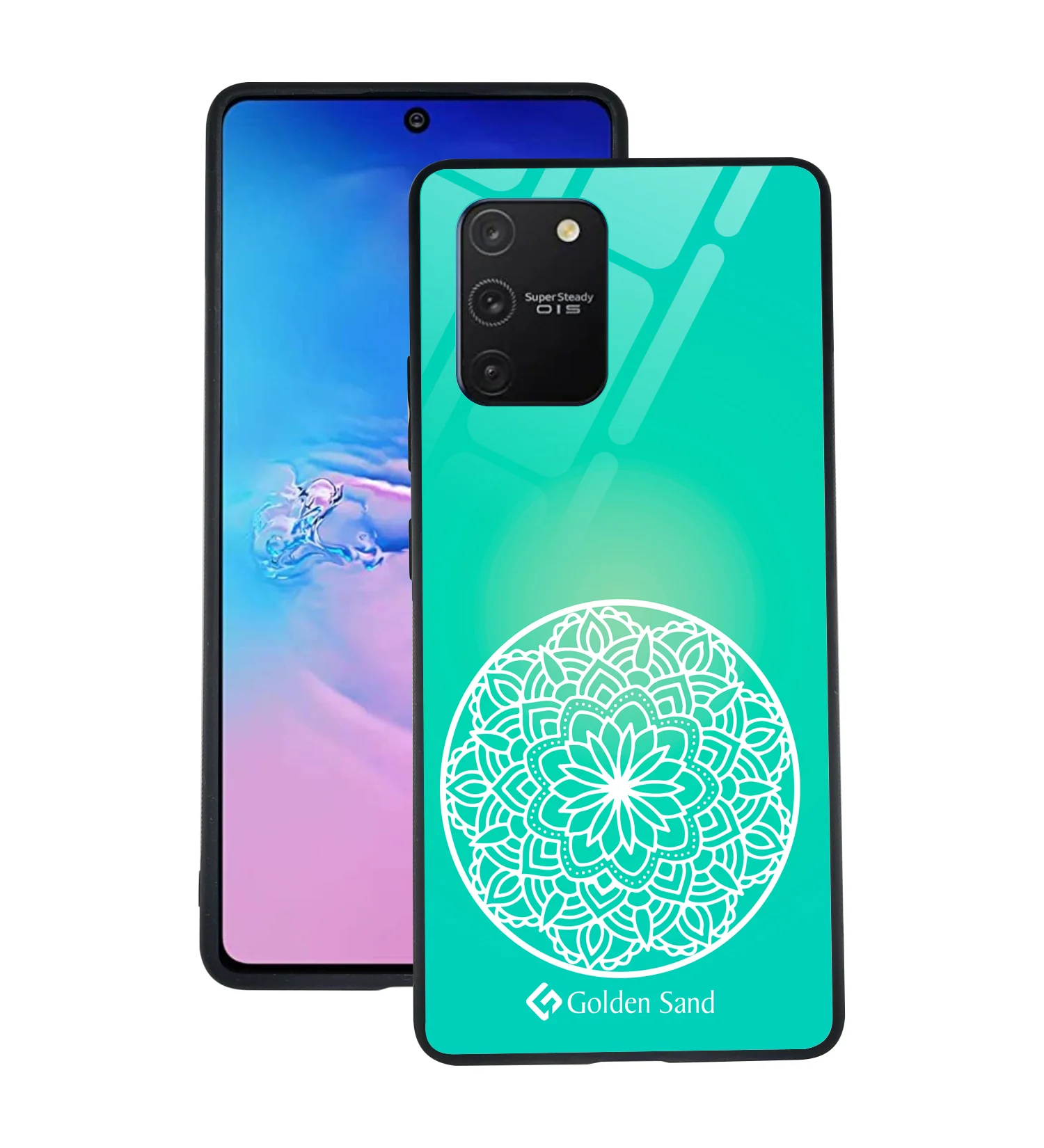 Golden Sand Slim Designer Glass Series For Samsung Galaxy S10 Lite [Mandala 1]