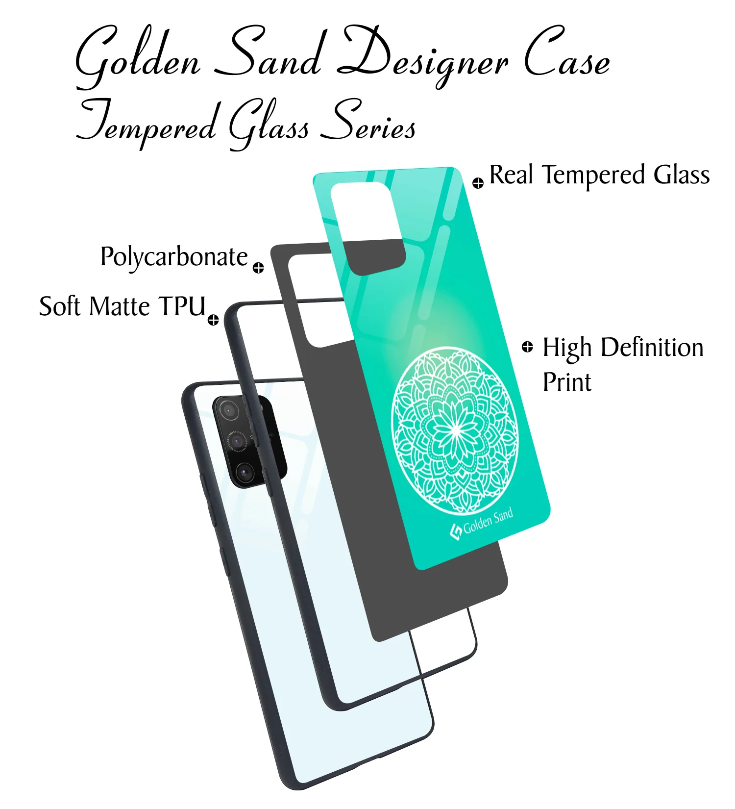 Golden Sand Slim Designer Glass Series For Samsung Galaxy S10 Lite [Mandala 1] - Image 3