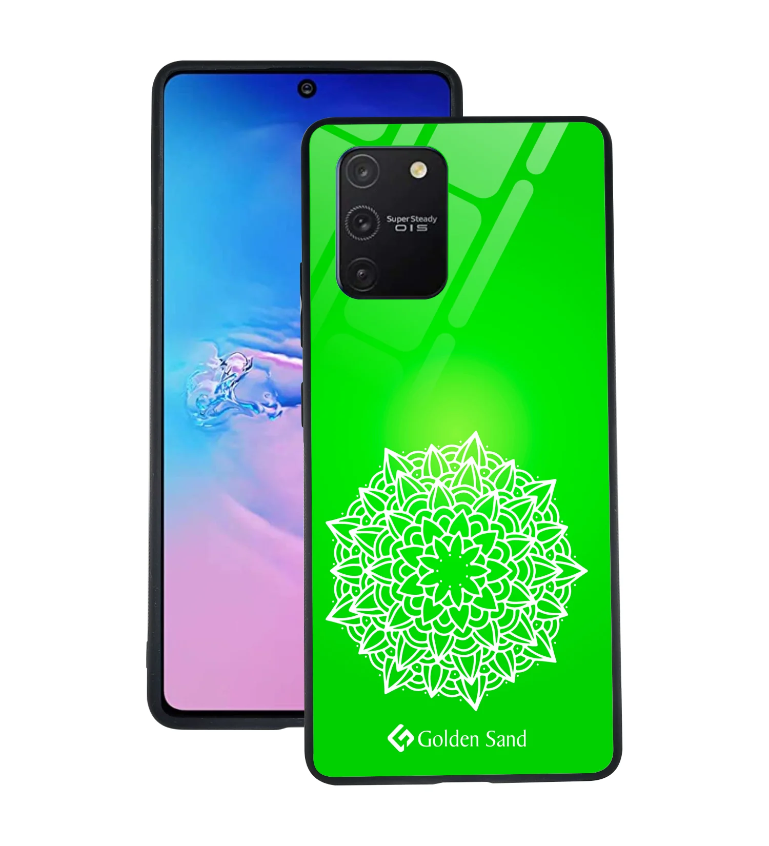 Golden Sand Slim Designer Glass Series For Samsung Galaxy S10 Lite [Mandala 4]