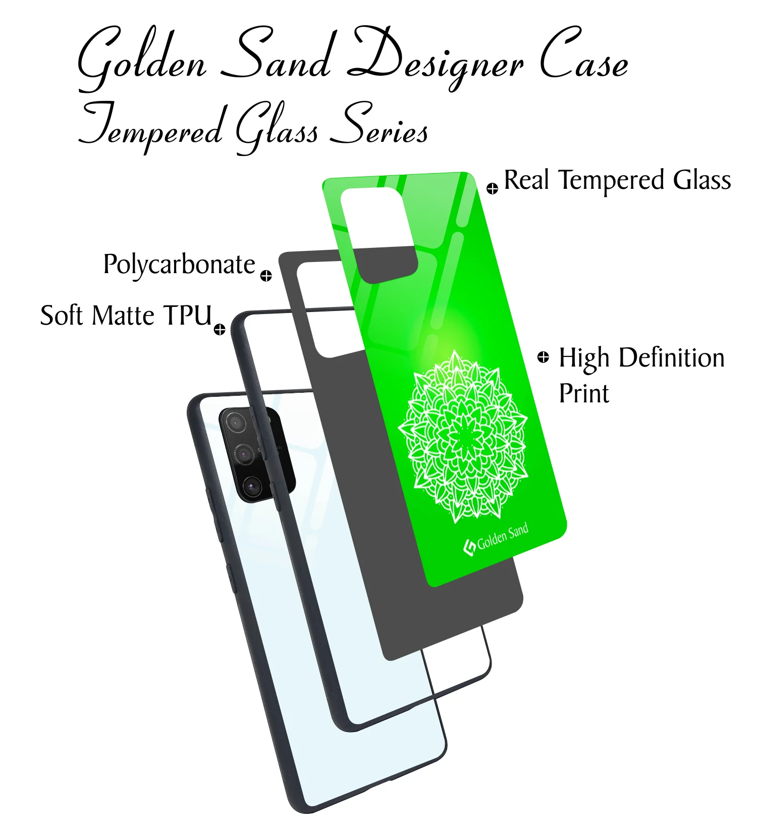 Golden Sand Slim Designer Glass Series For Samsung Galaxy S10 Lite [Mandala 4] - Image 3