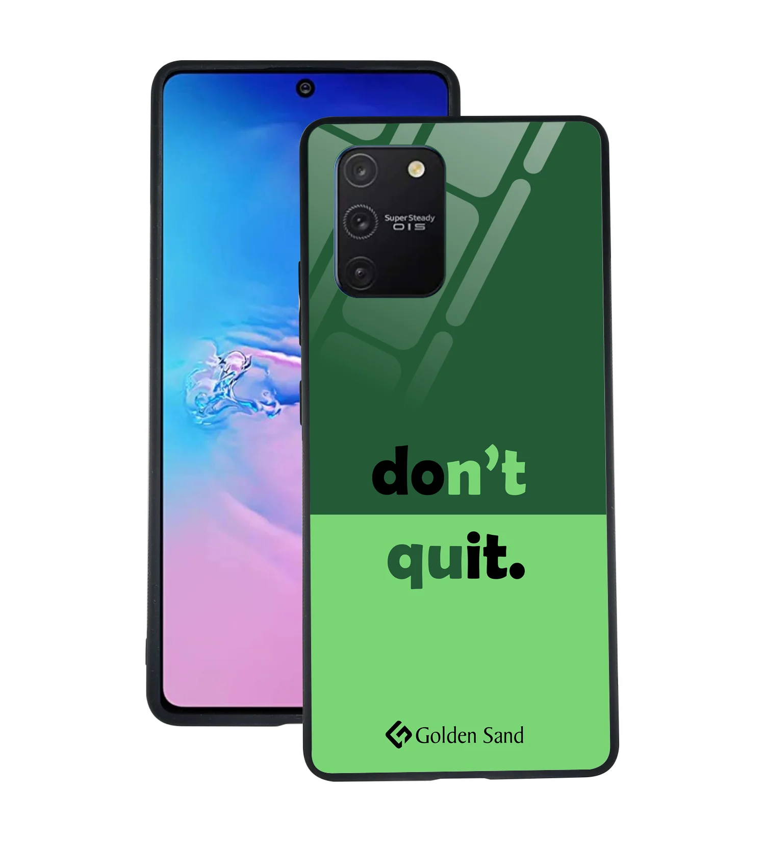 Golden Sand Slim Designer Glass Series For Samsung Galaxy S10 Lite [Quotes 10]
