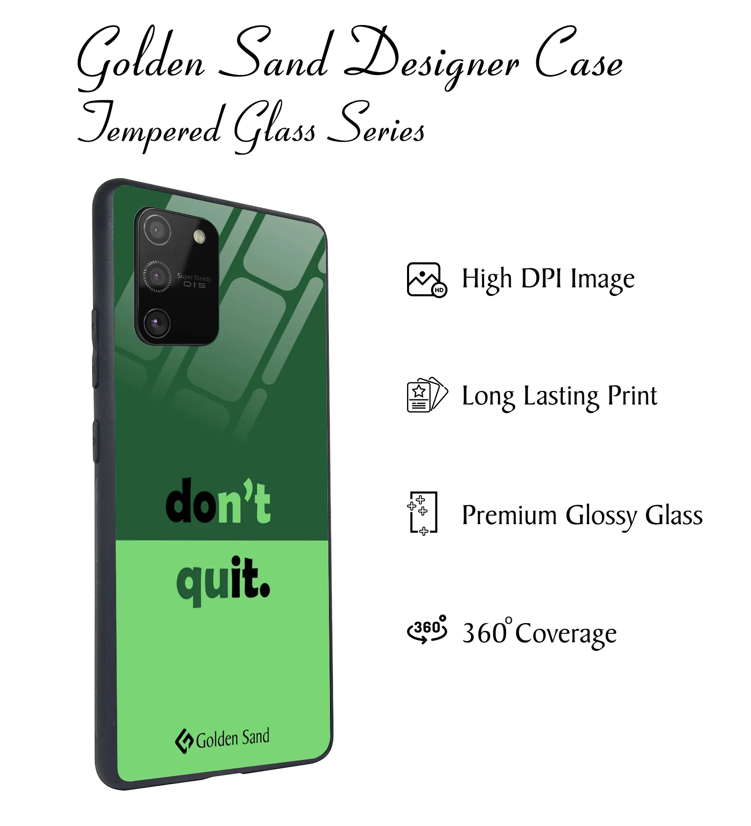 Golden Sand Slim Designer Glass Series For Samsung Galaxy S10 Lite [Quotes 10] - Image 2