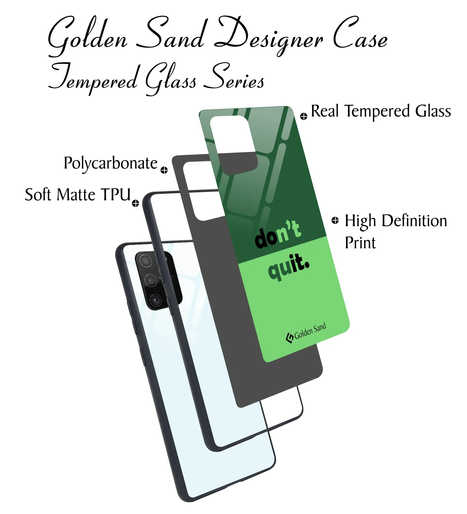 Golden Sand Slim Designer Glass Series For Samsung Galaxy S10 Lite [Quotes 10] - Image 3