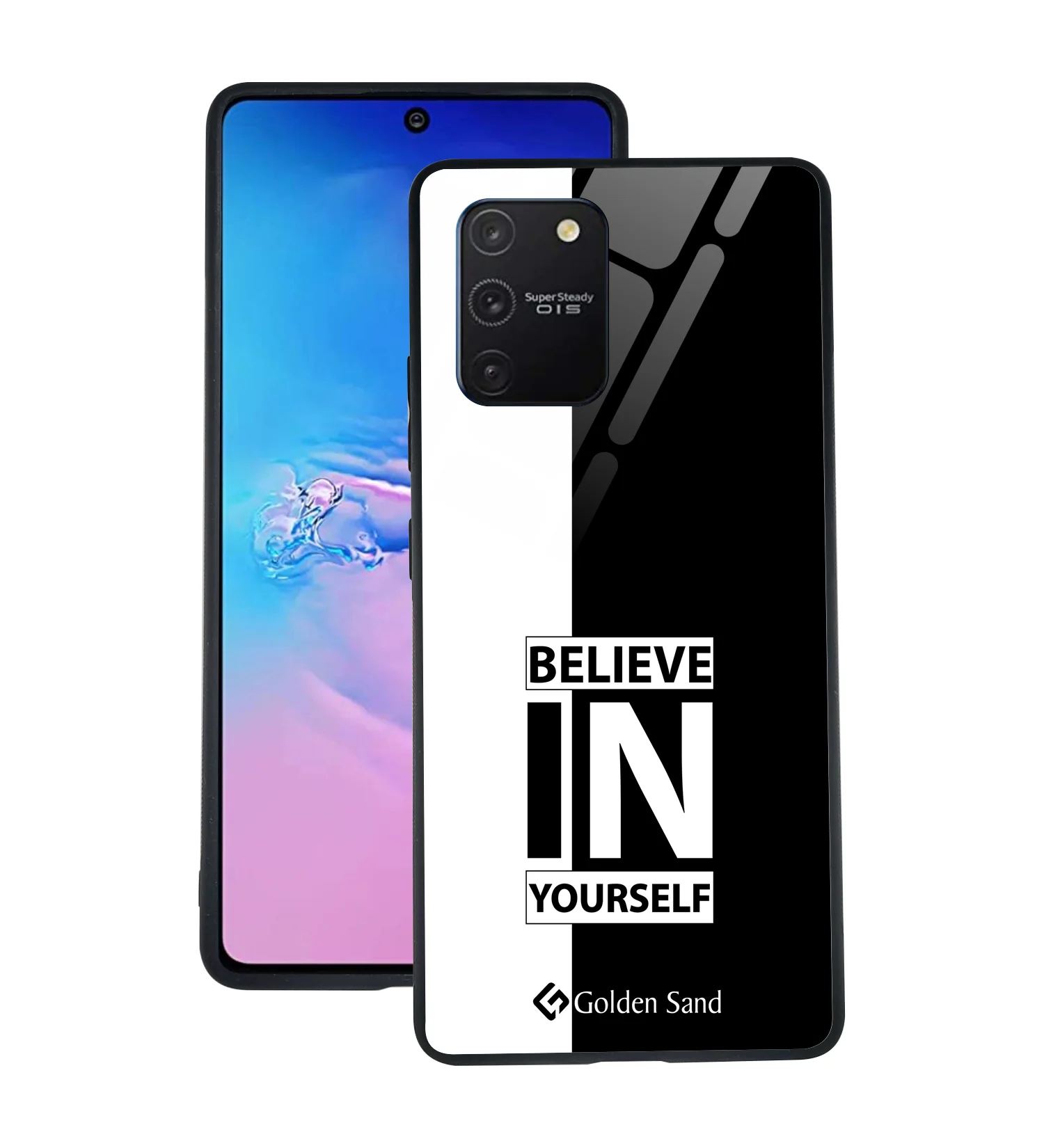 Golden Sand Slim Designer Glass Series For Samsung Galaxy S10 Lite [Quotes 11]