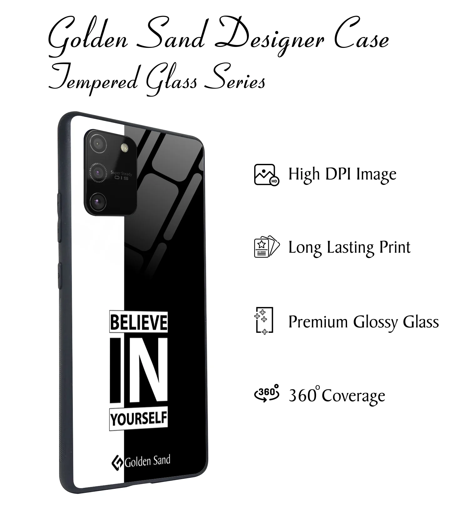 Golden Sand Slim Designer Glass Series For Samsung Galaxy S10 Lite [Quotes 11] - Image 2