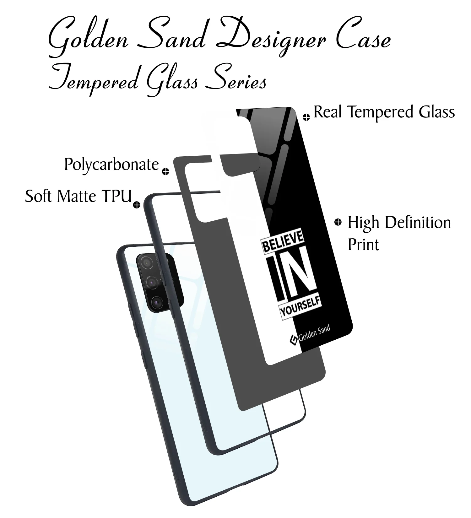 Golden Sand Slim Designer Glass Series For Samsung Galaxy S10 Lite [Quotes 11] - Image 3