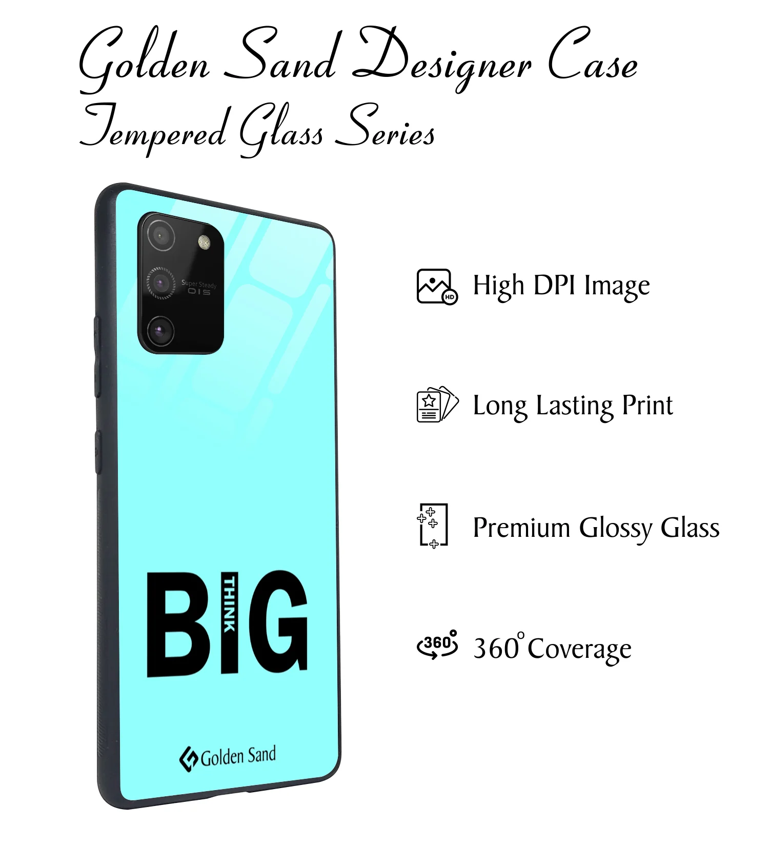 Golden Sand Slim Designer Glass Series For Samsung Galaxy S10 Lite [Quotes 16] - Image 2